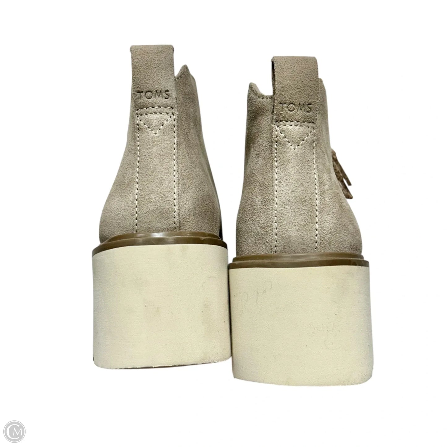 Boots Ankle Heels By Toms In Taupe, Size: 8