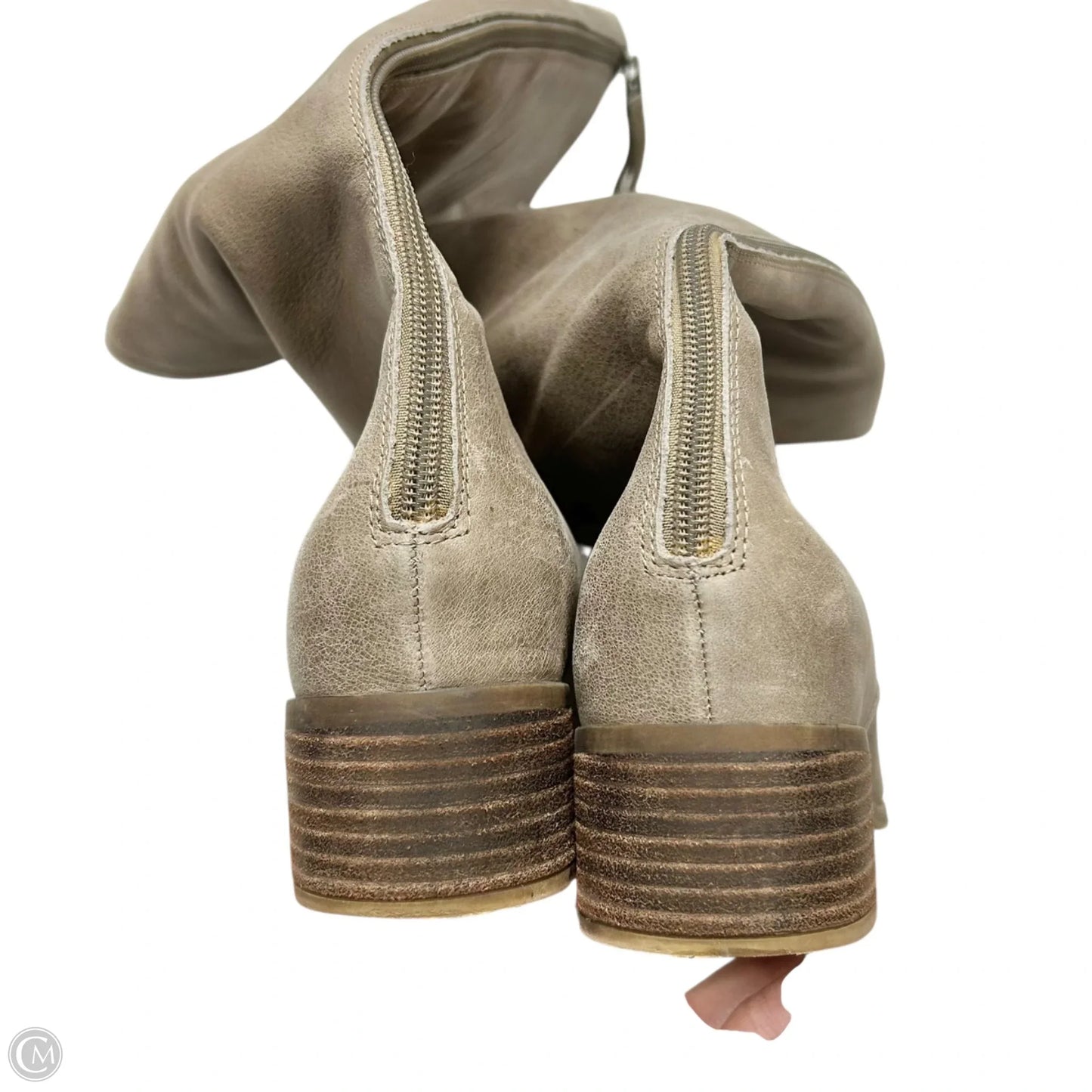 Boots Knee Flats By Lucky Brand In Taupe, Size: 8.5