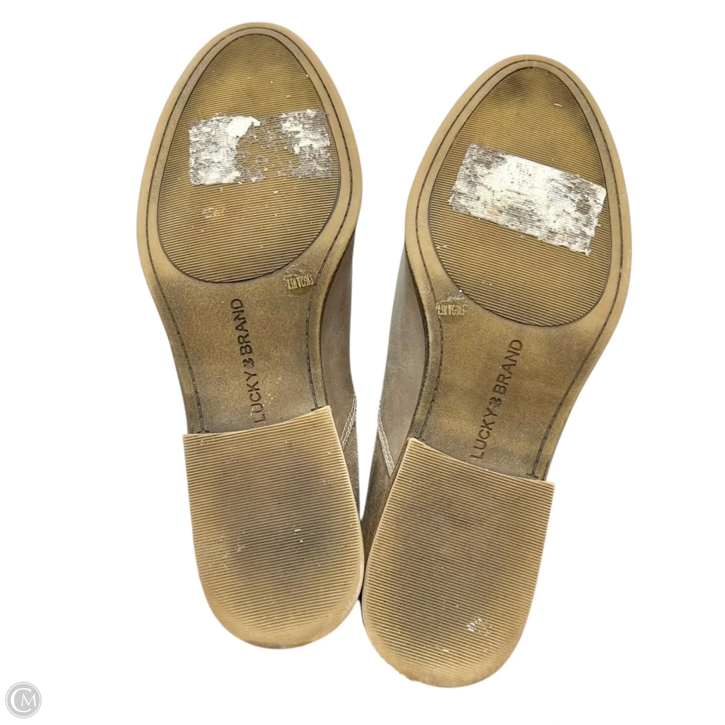 Boots Knee Flats By Lucky Brand In Taupe, Size: 8.5