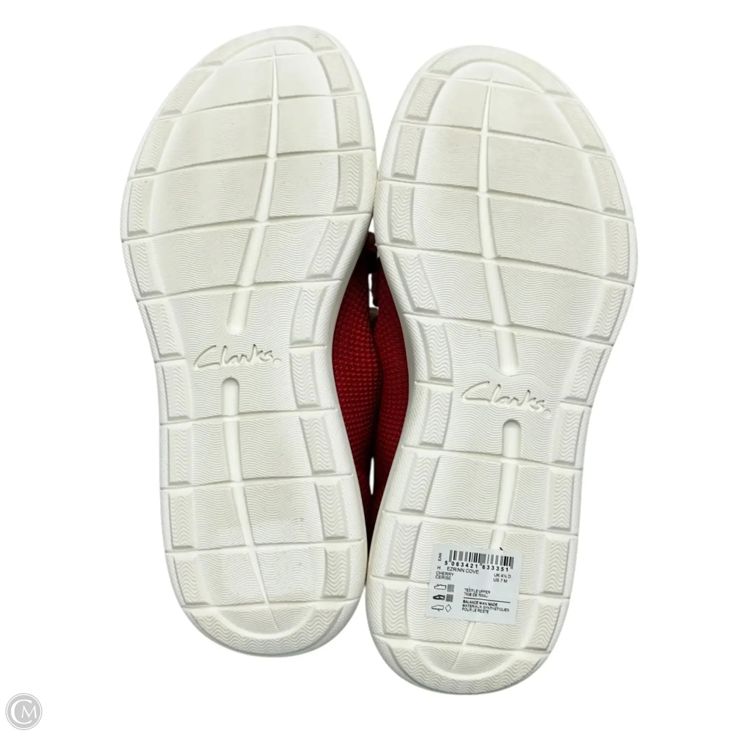 Shoes Flats By Clarks In Red, Size: 7