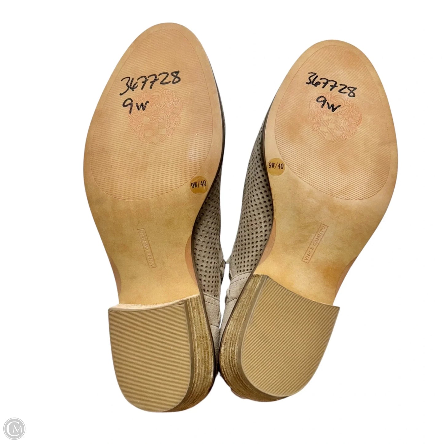 Boots Ankle Heels By Vince Camuto In Taupe, Size: 9