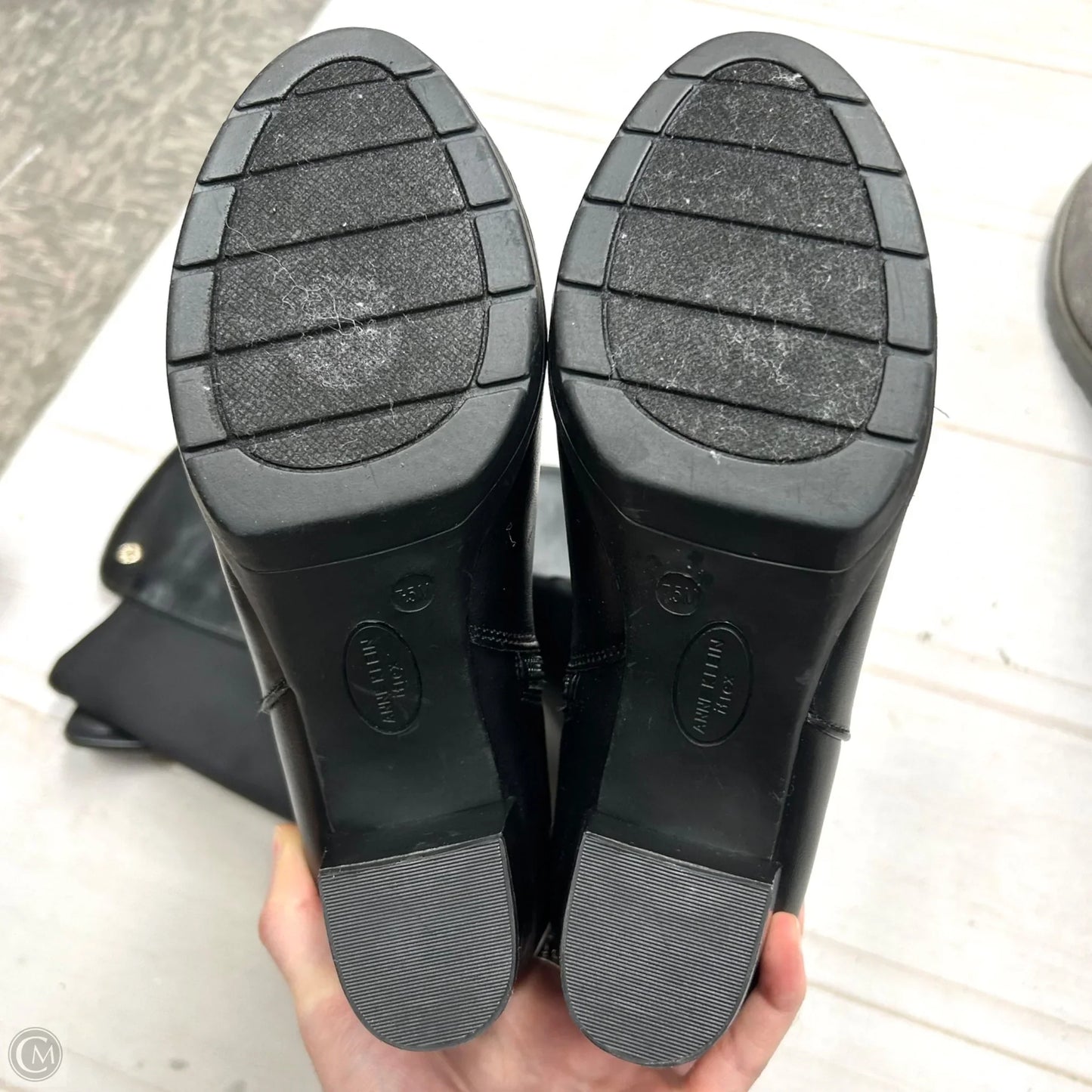 Boots Knee Heels By Anne Klein In Black, Size: 7.5