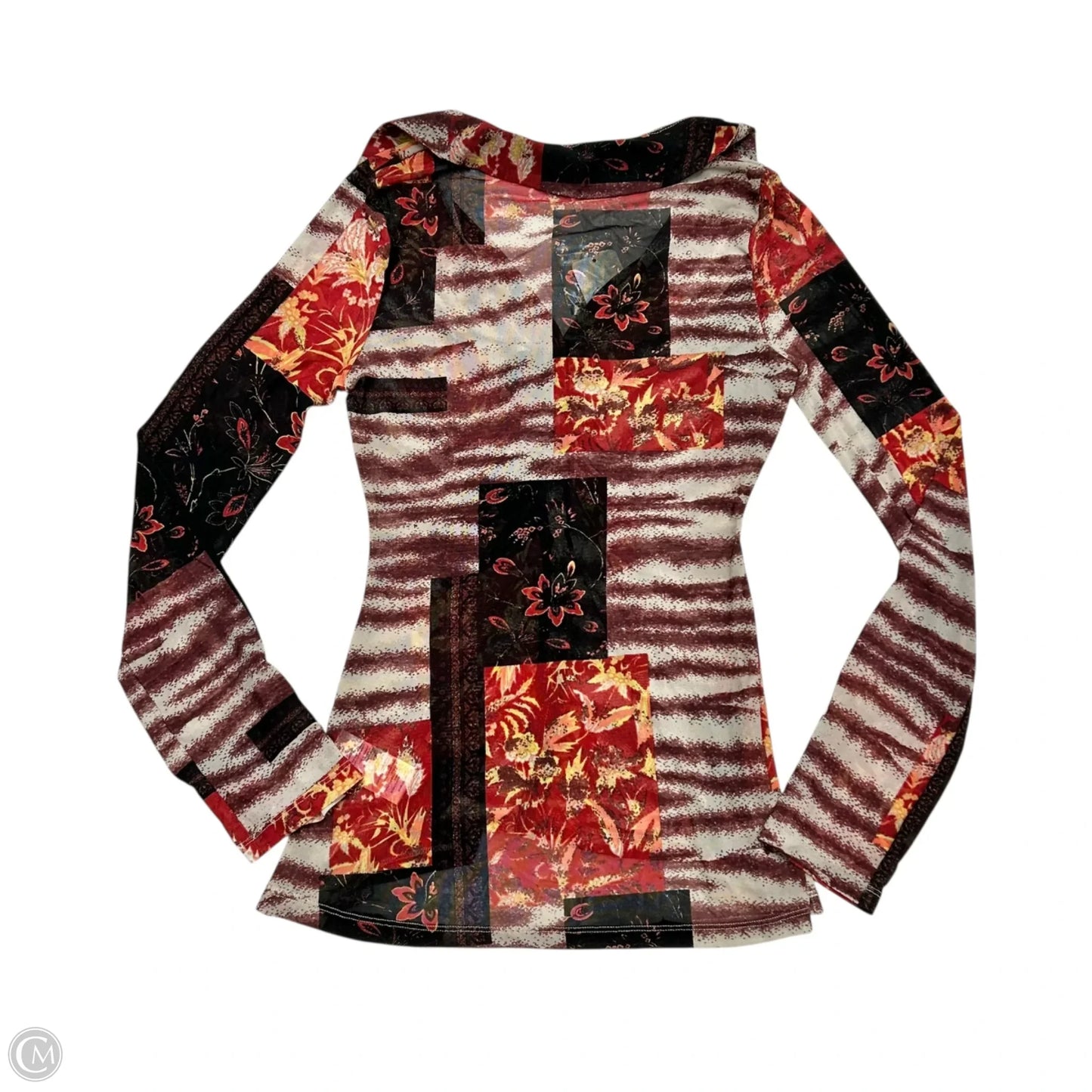 Top Long Sleeve By Free People In Black & Red, Size: M