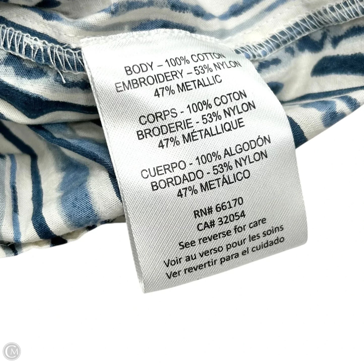 Dress Casual Short By Anthropologie In Blue & White, Size: 3x
