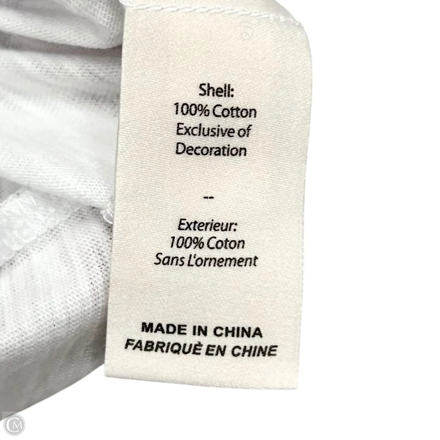Top Short Sleeve By Cinc A Sept In Silver & White, Size: S