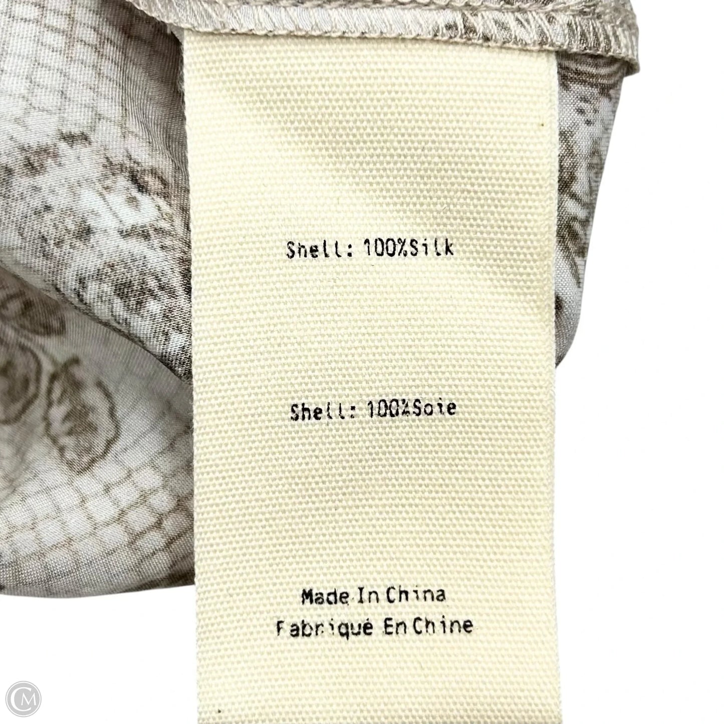 Top Long Sleeve By L Agence In Cream & Tan, Size: Xs