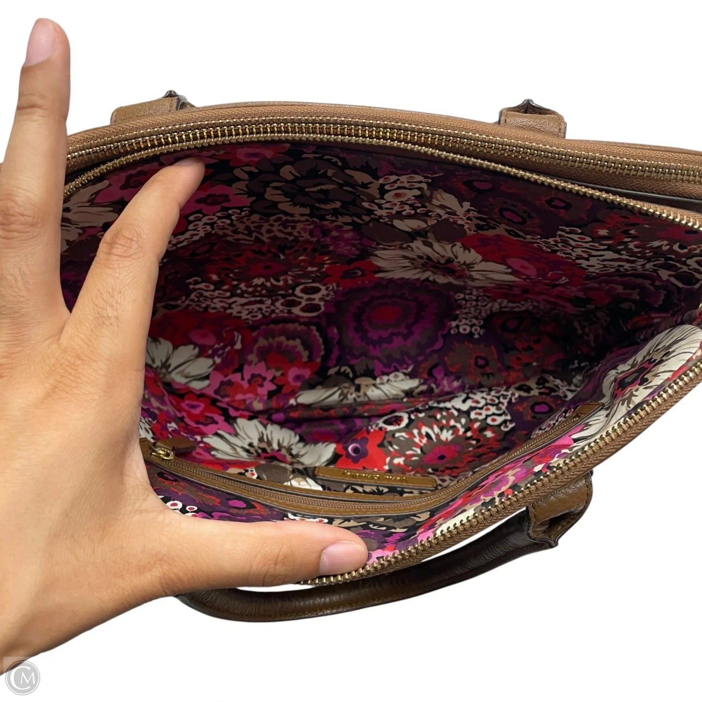 Handbag Leather By Vera Bradley, Size: Medium