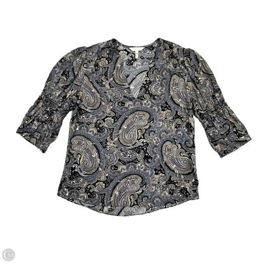 Top 3/4 Sleeve Designer By Rebecca Minkoff In Paisley Print, Size: Xs