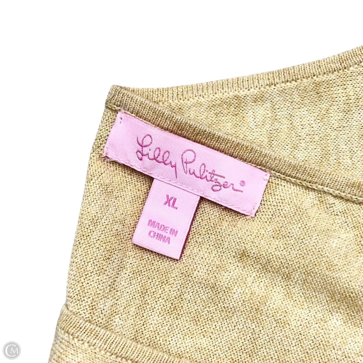 Top Long Sleeve Designer By Lilly Pulitzer In Tan, Size: Xl