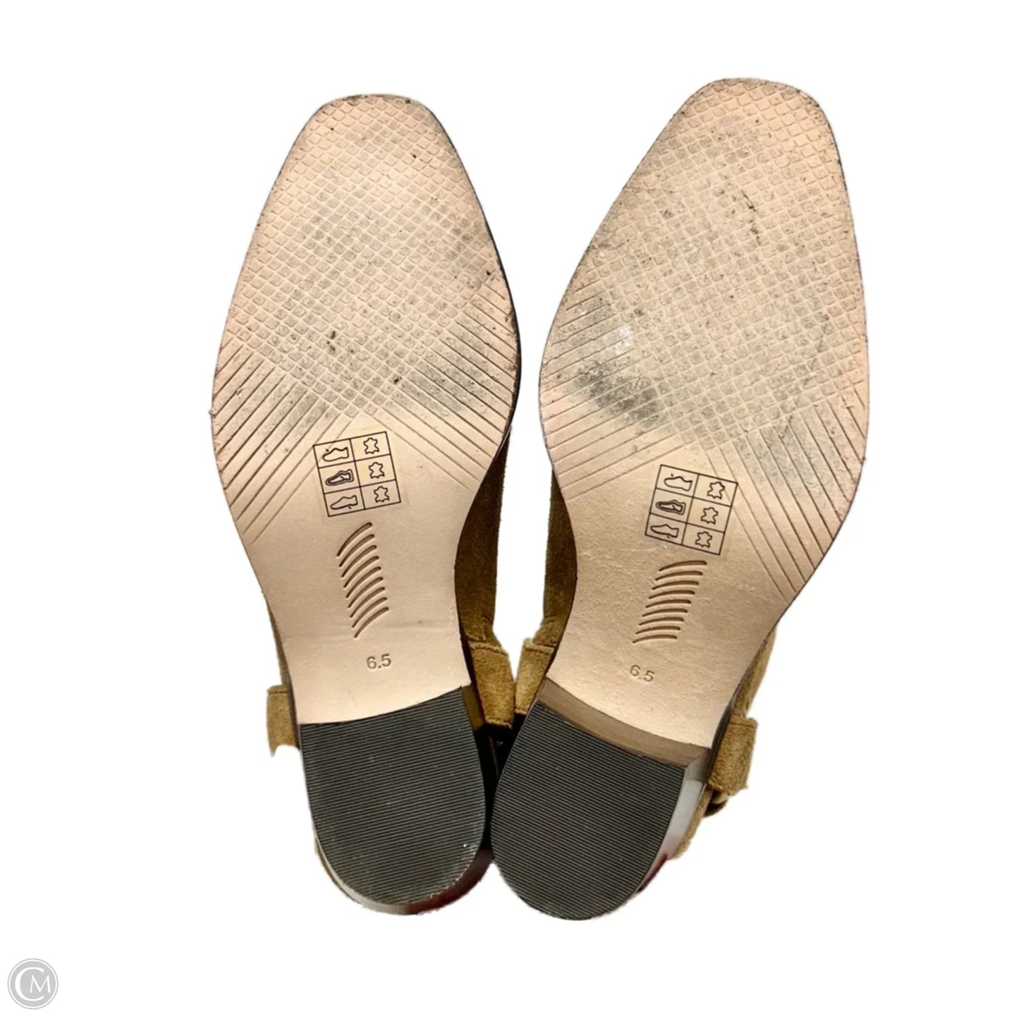 Boots Ankle Heels By Paige In Tan, Size: 6.5