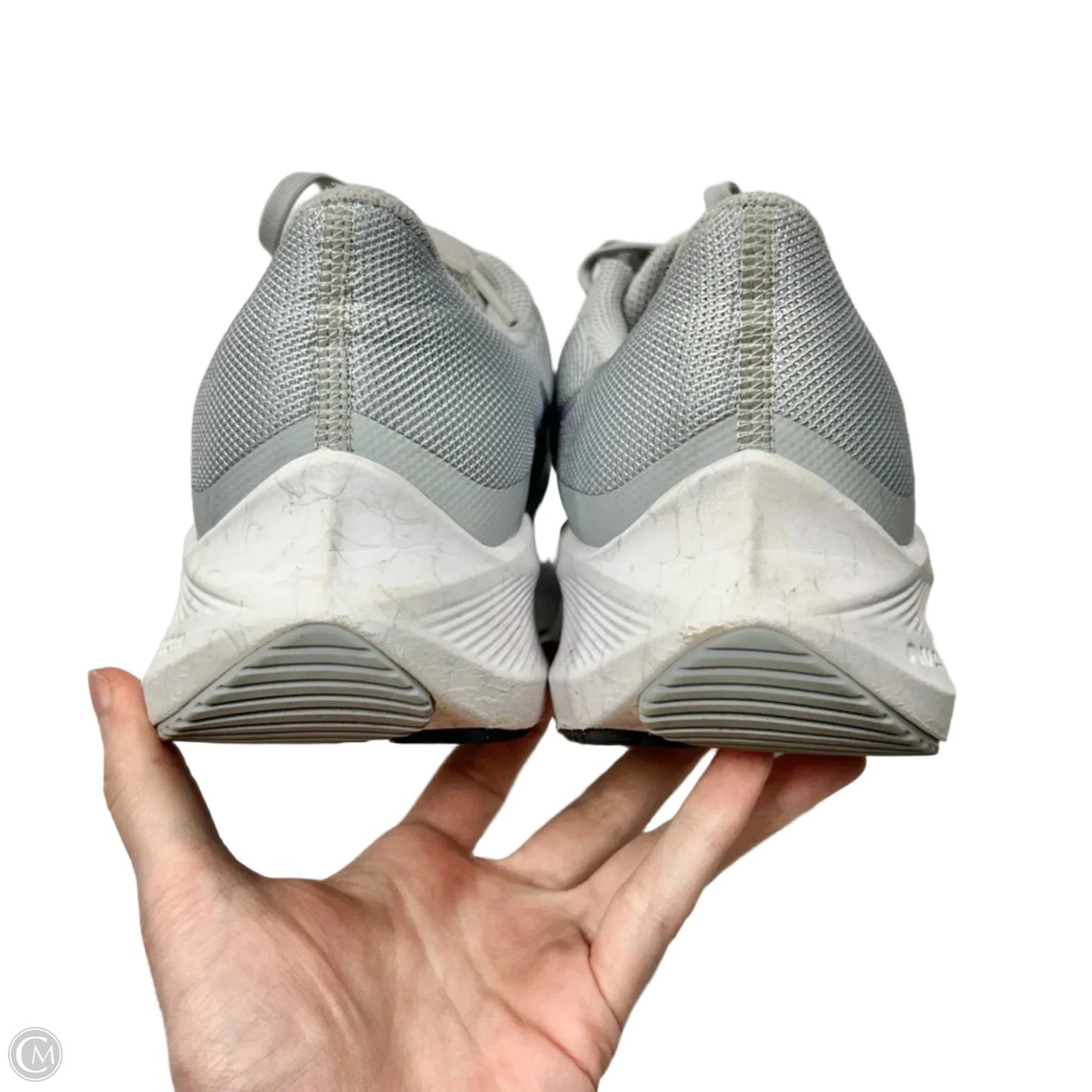 Shoes Athletic By Nike In Grey & Orange, Size: 9