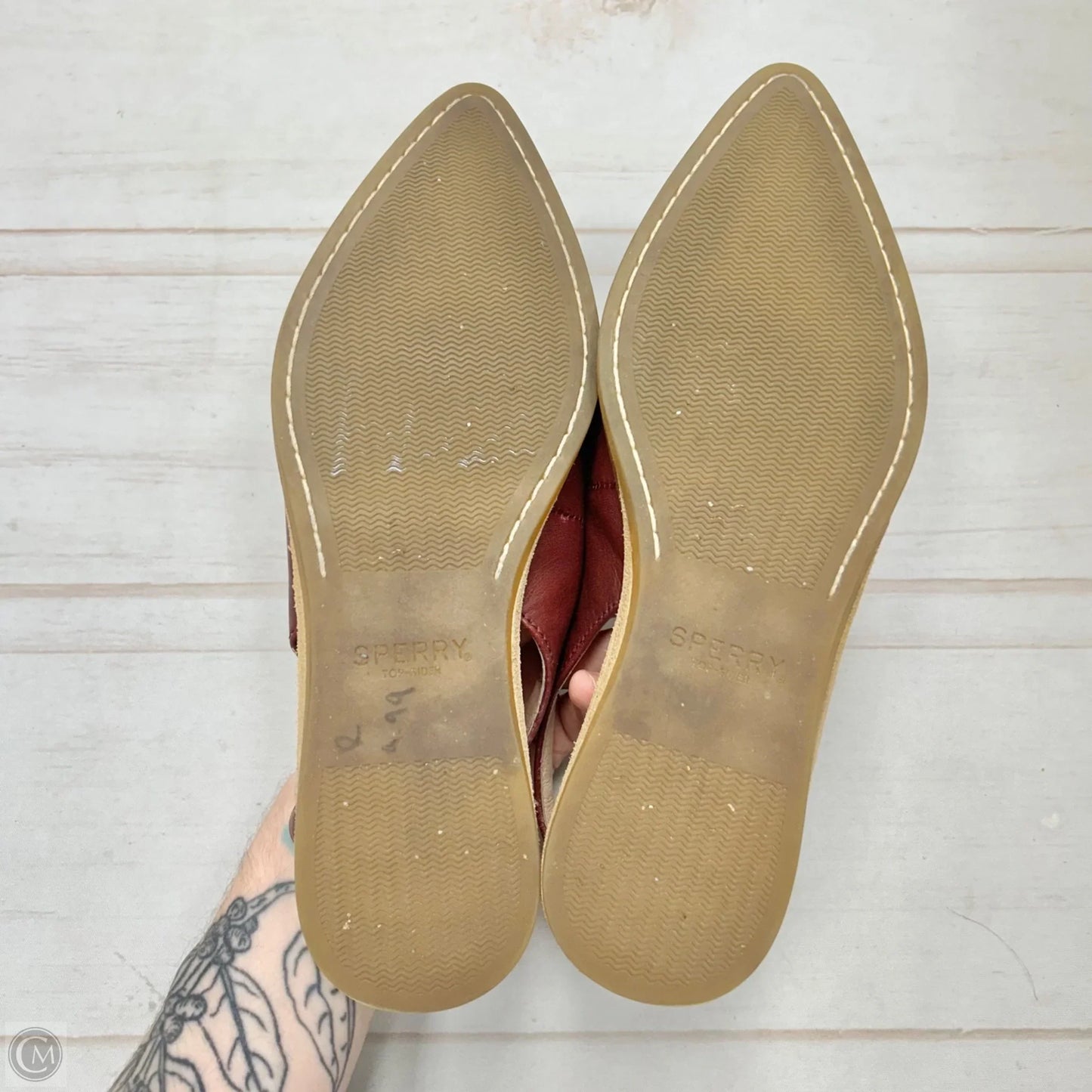 Shoes Flats By Sperry In Maroon, Size: 6.5