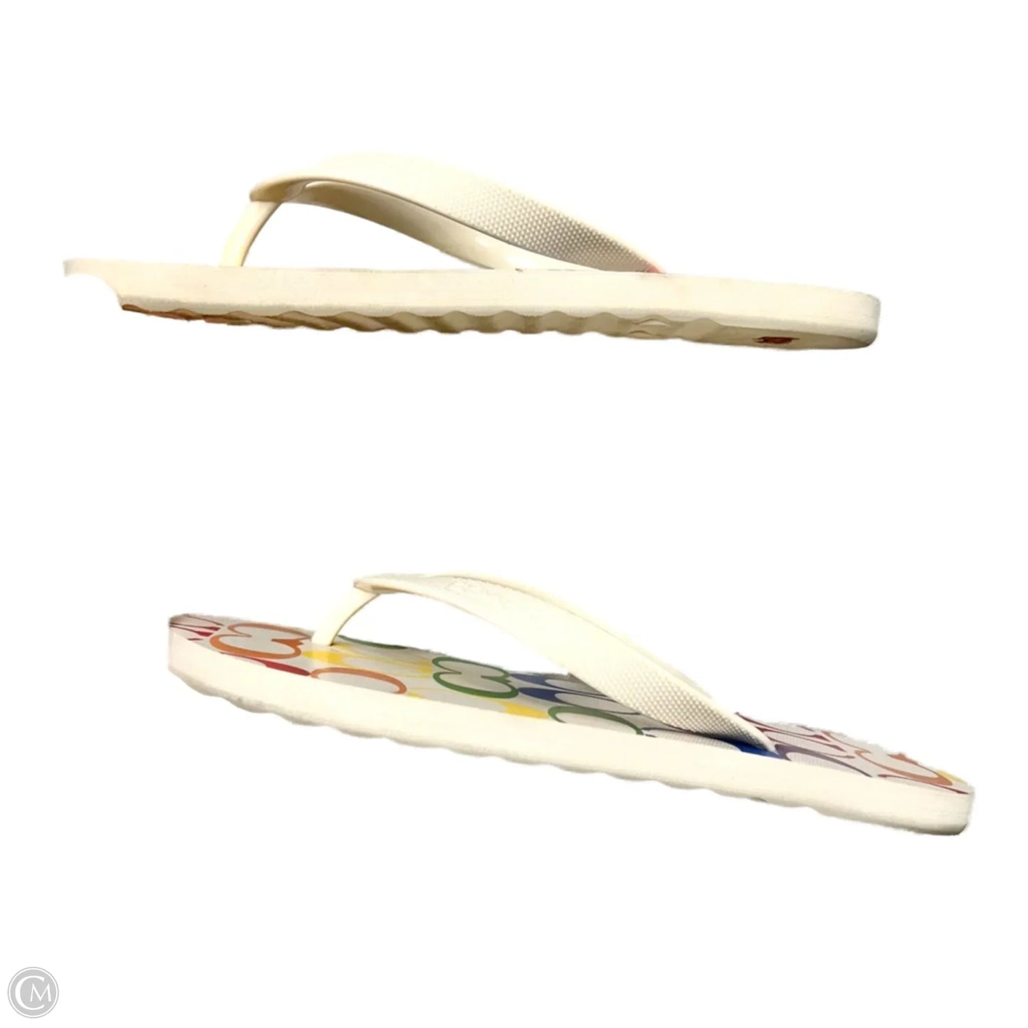 Sandals Designer By Coach In Rainbow Print, Size: 5/6