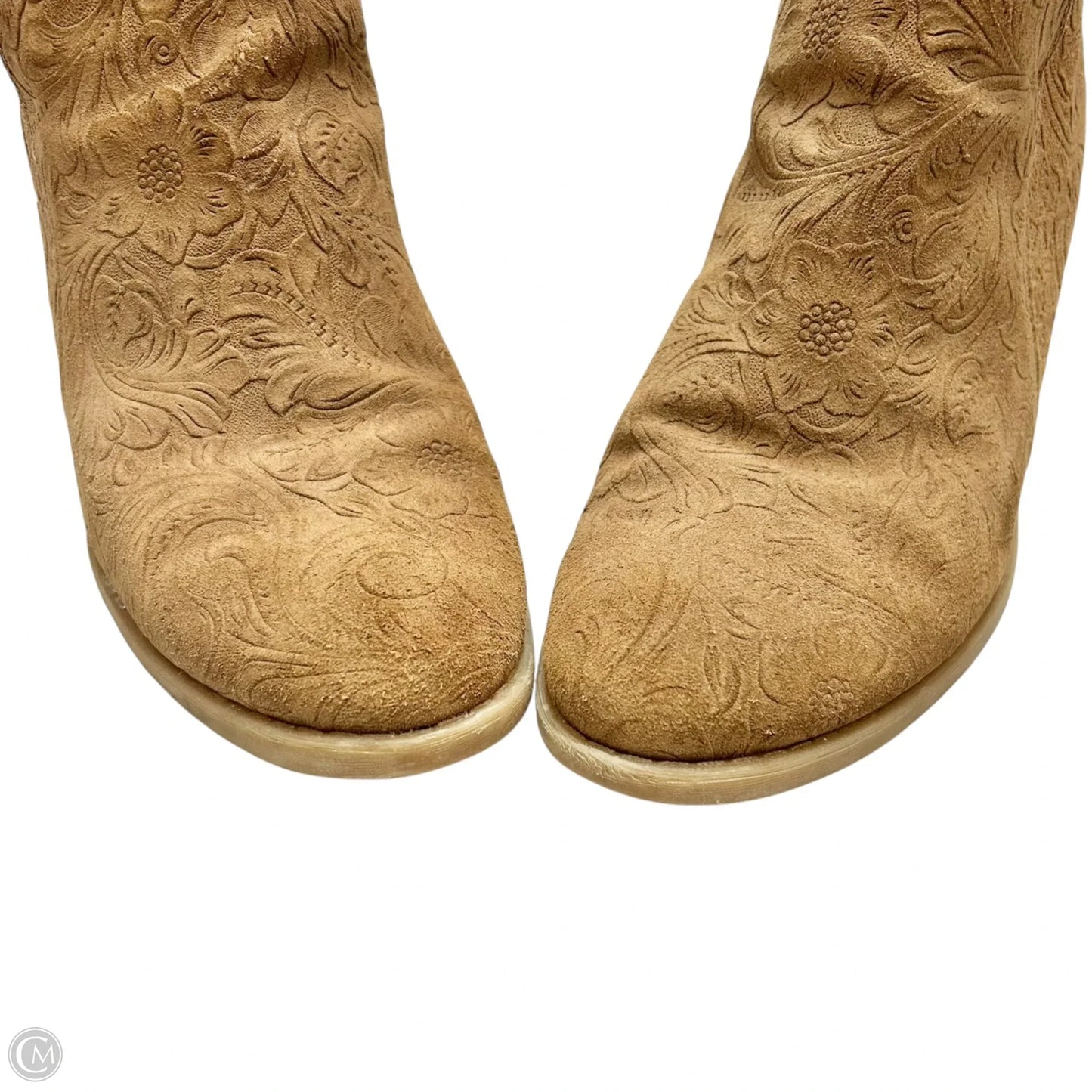 Boots Ankle Heels By Boc In Tan, Size: 8