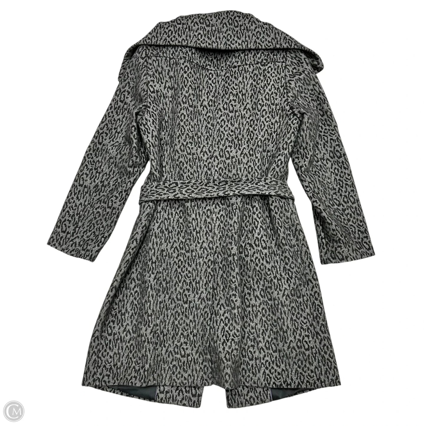Coat Peacoat By Calvin Klein In Leopard Print, Size: L