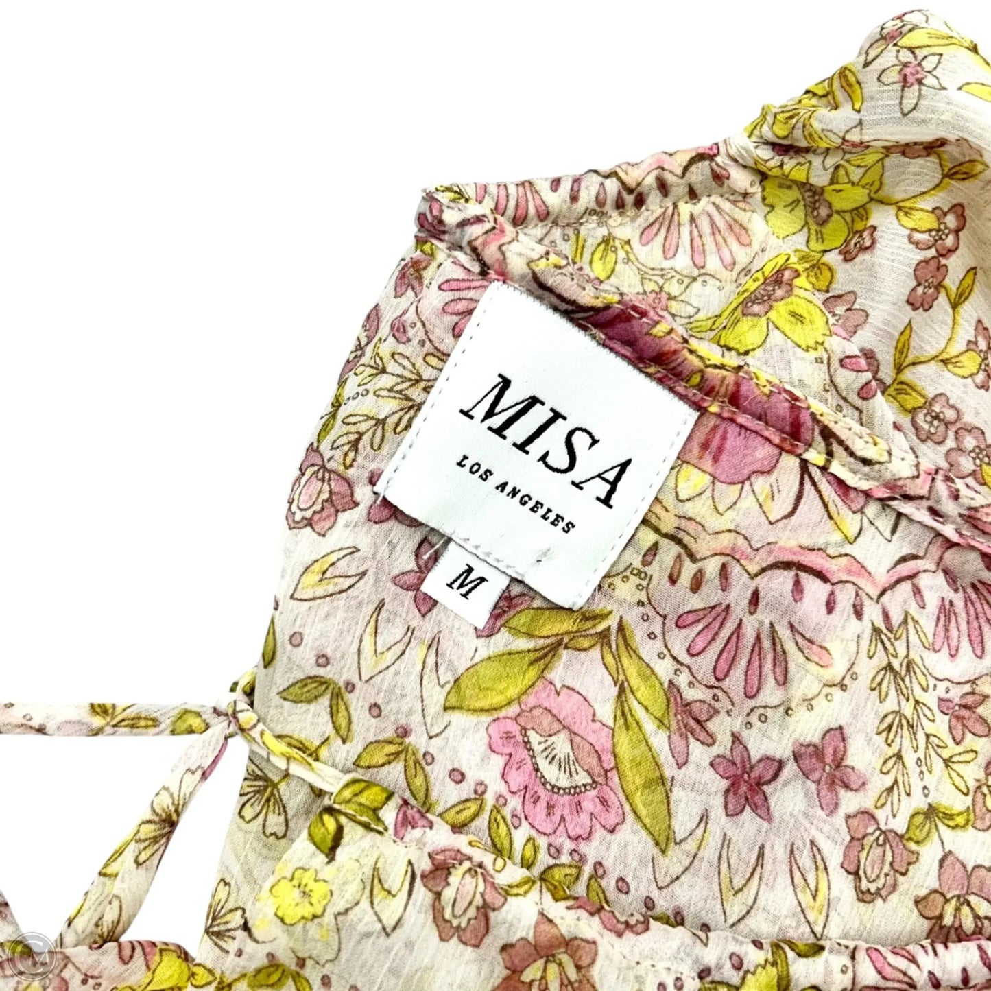 Dress Designer By Misa In Pink & Yellow, Size: M