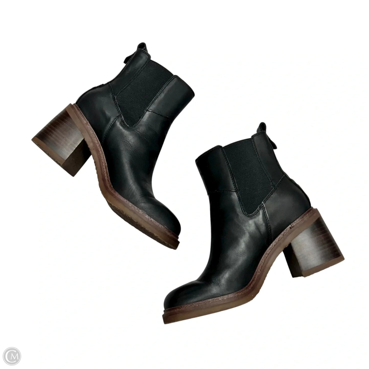 Boots Ankle Heels By Crown Vintage In Black & Brown, Size: 8