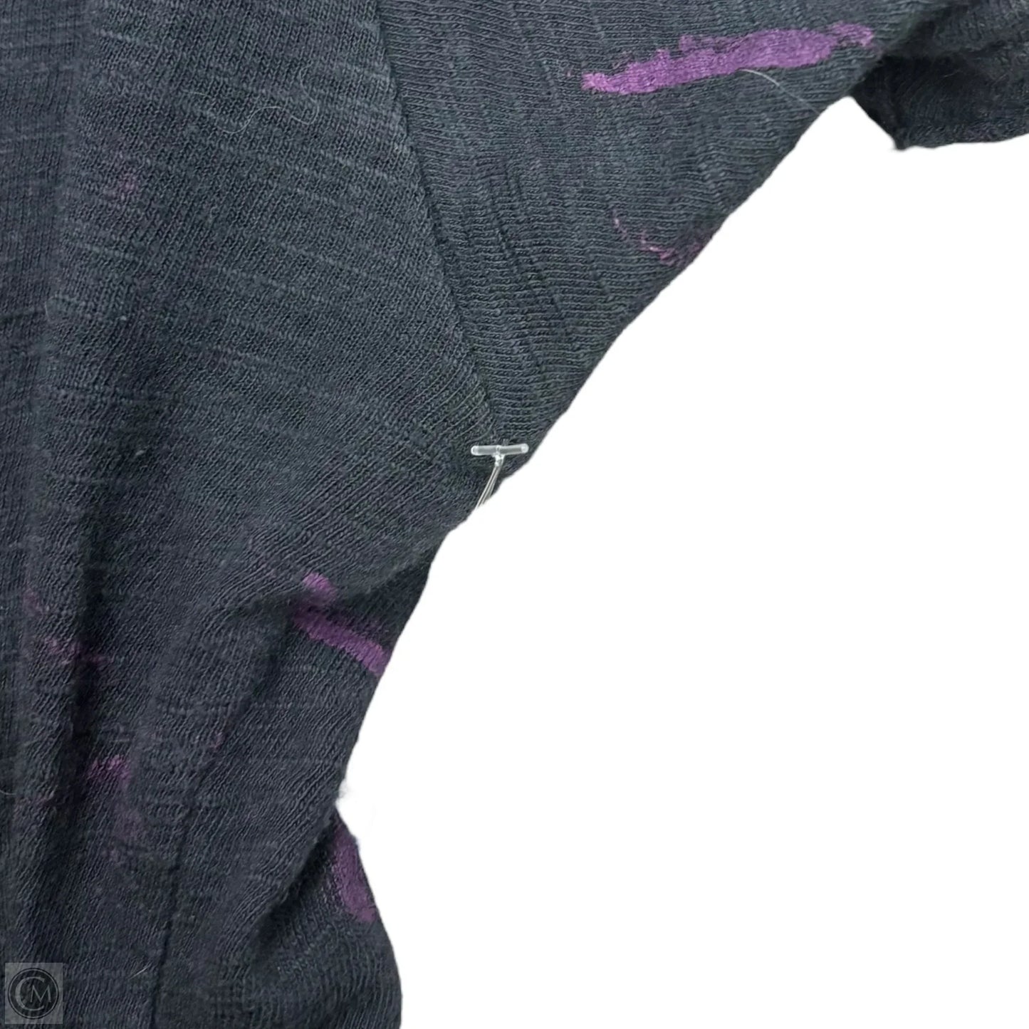 Top Short Sleeve By Pilcro In Black & Gold, Size: L