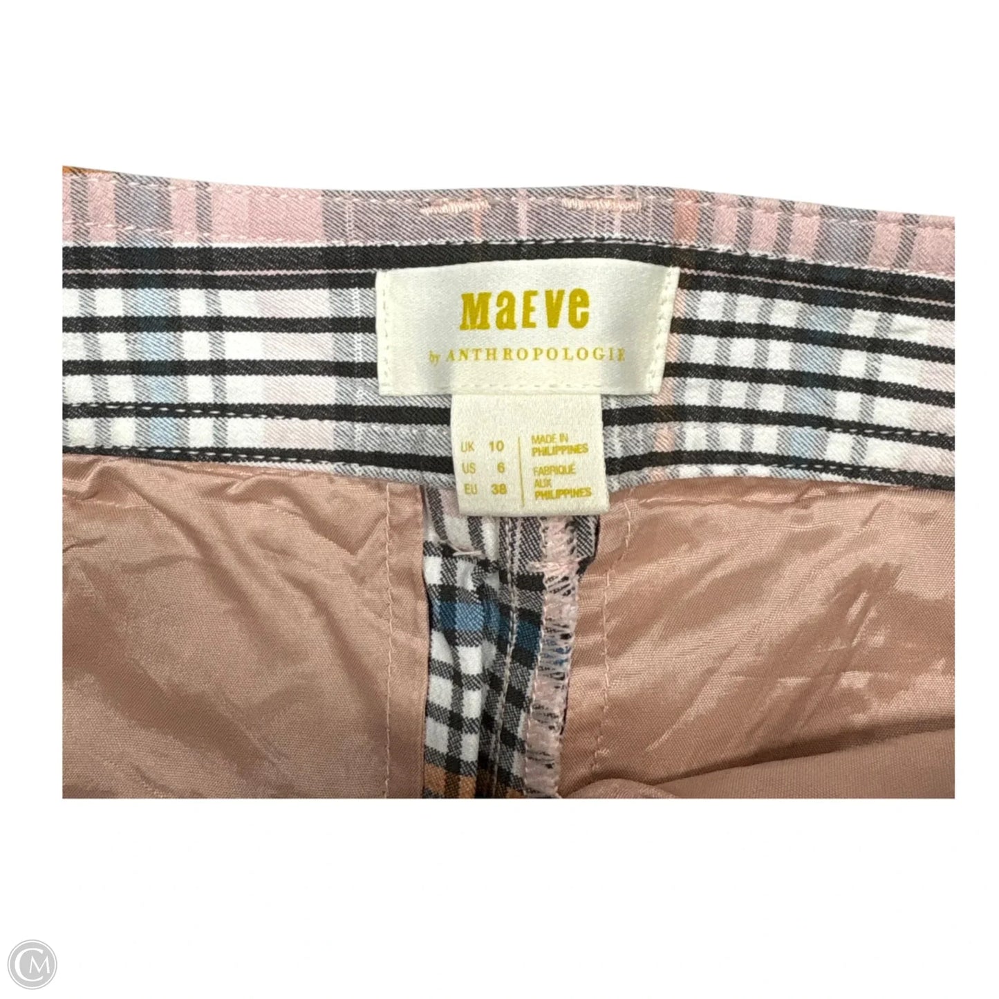 Pants Cropped By Maeve In Plaid Pattern, Size: 6