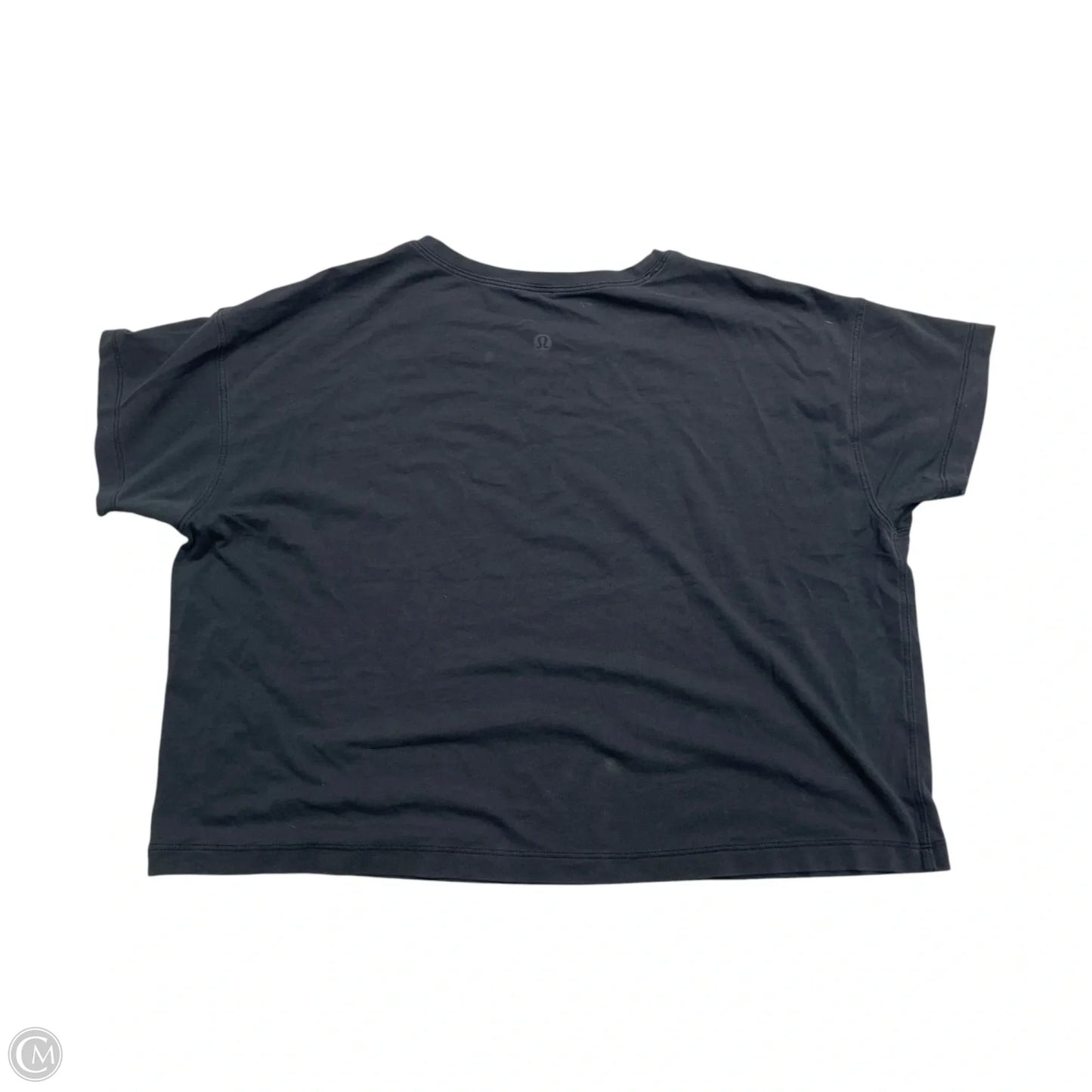 Athletic Top Short Sleeve By Lululemon In Black, Size: S