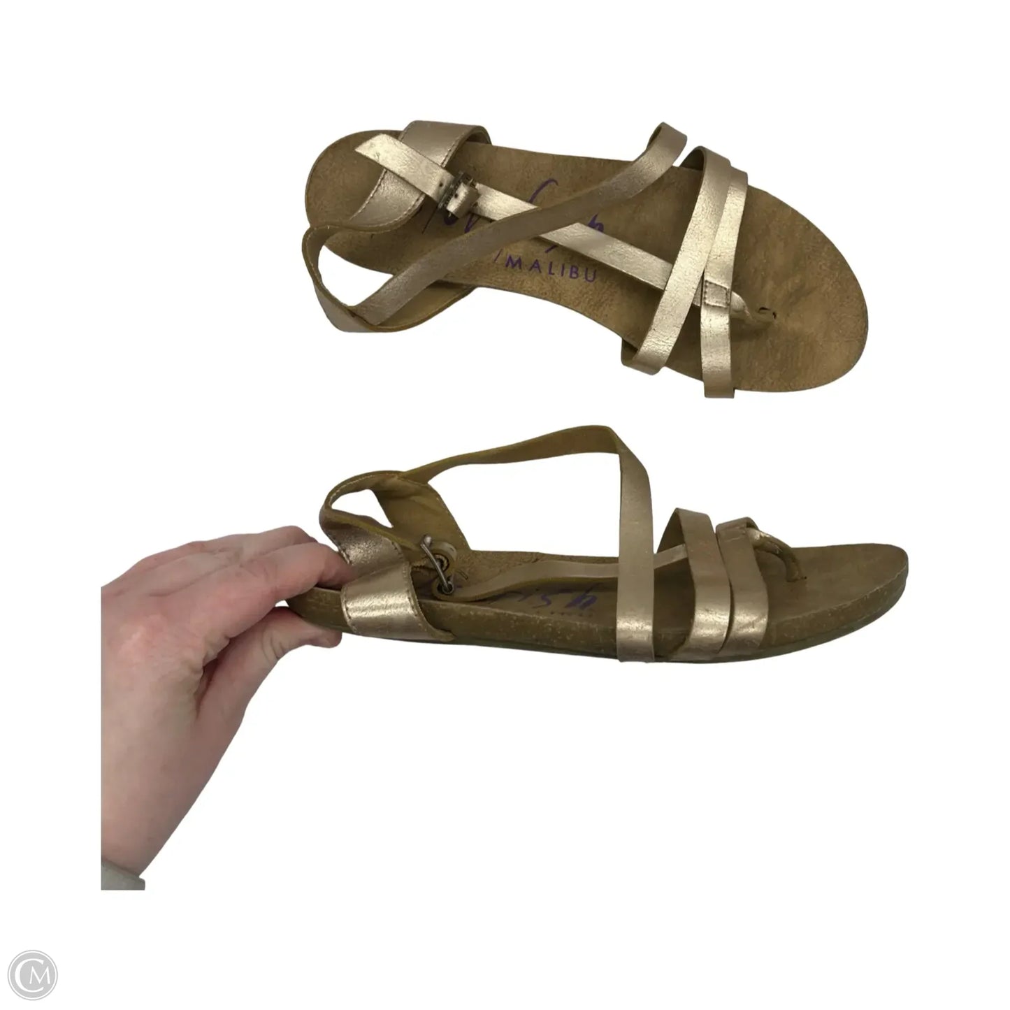 Sandals Flats By Blowfish In Gold, Size: 6