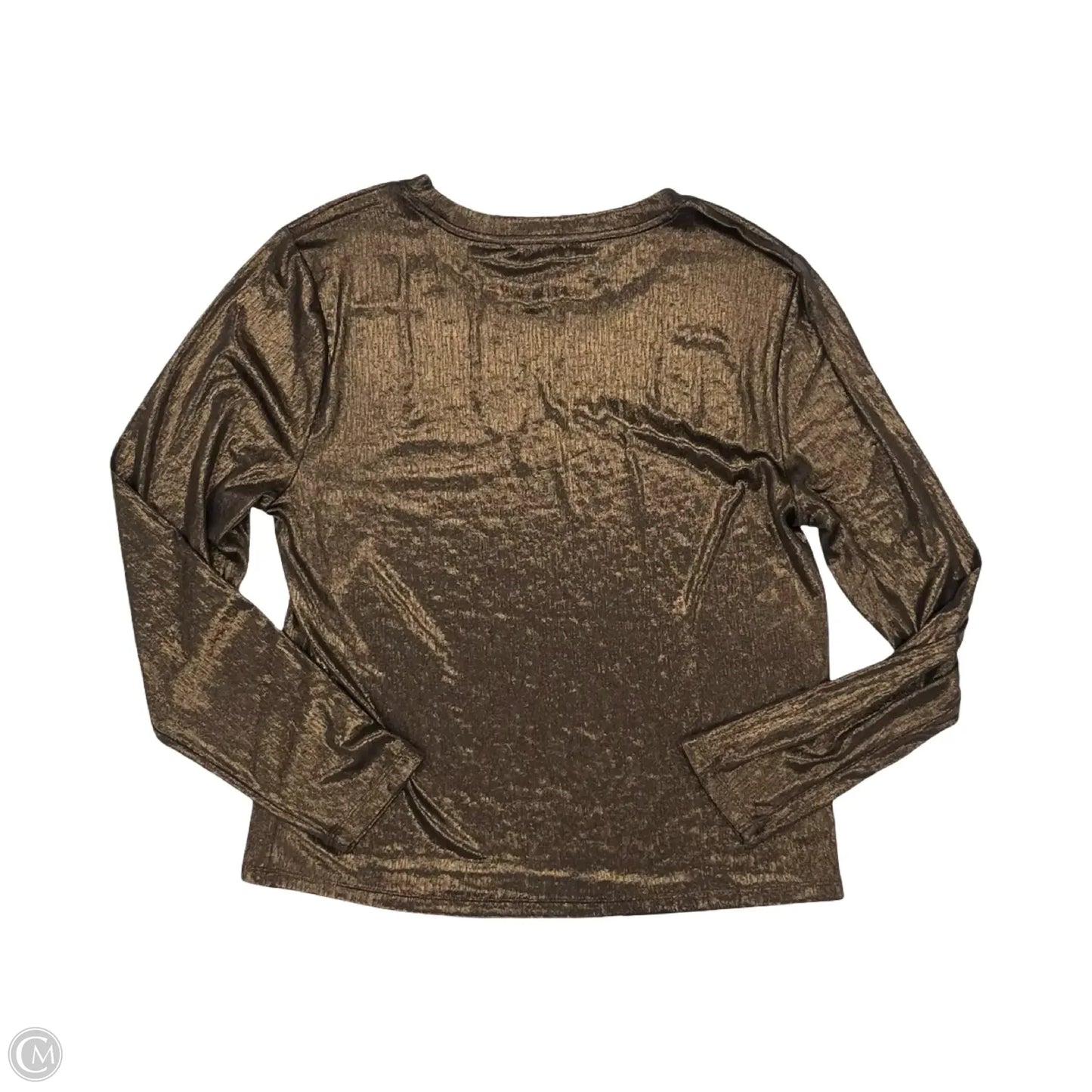 Blouse Long Sleeve By Loft In Brown, Size: Xl