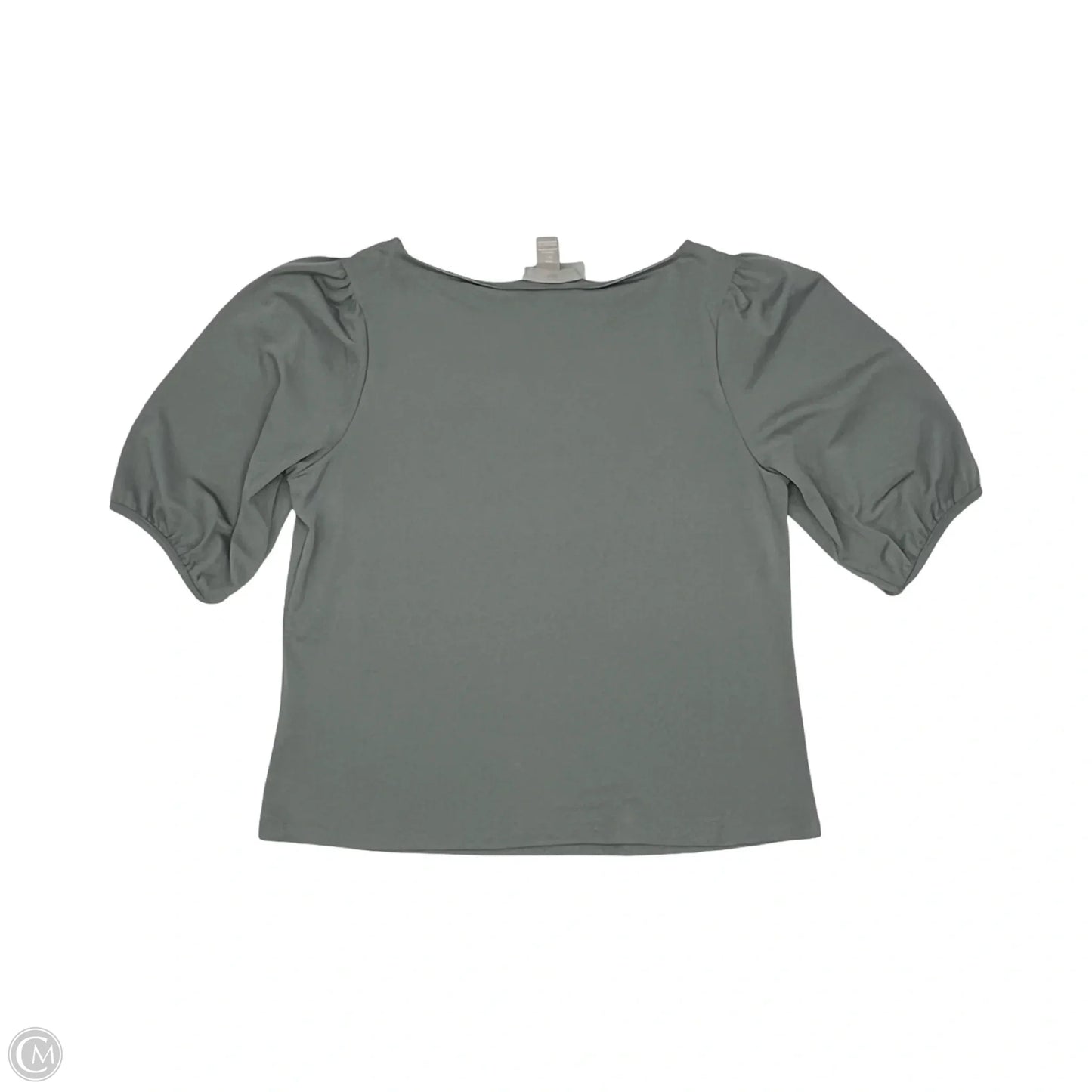 Blouse Short Sleeve By H&m In Grey, Size: S