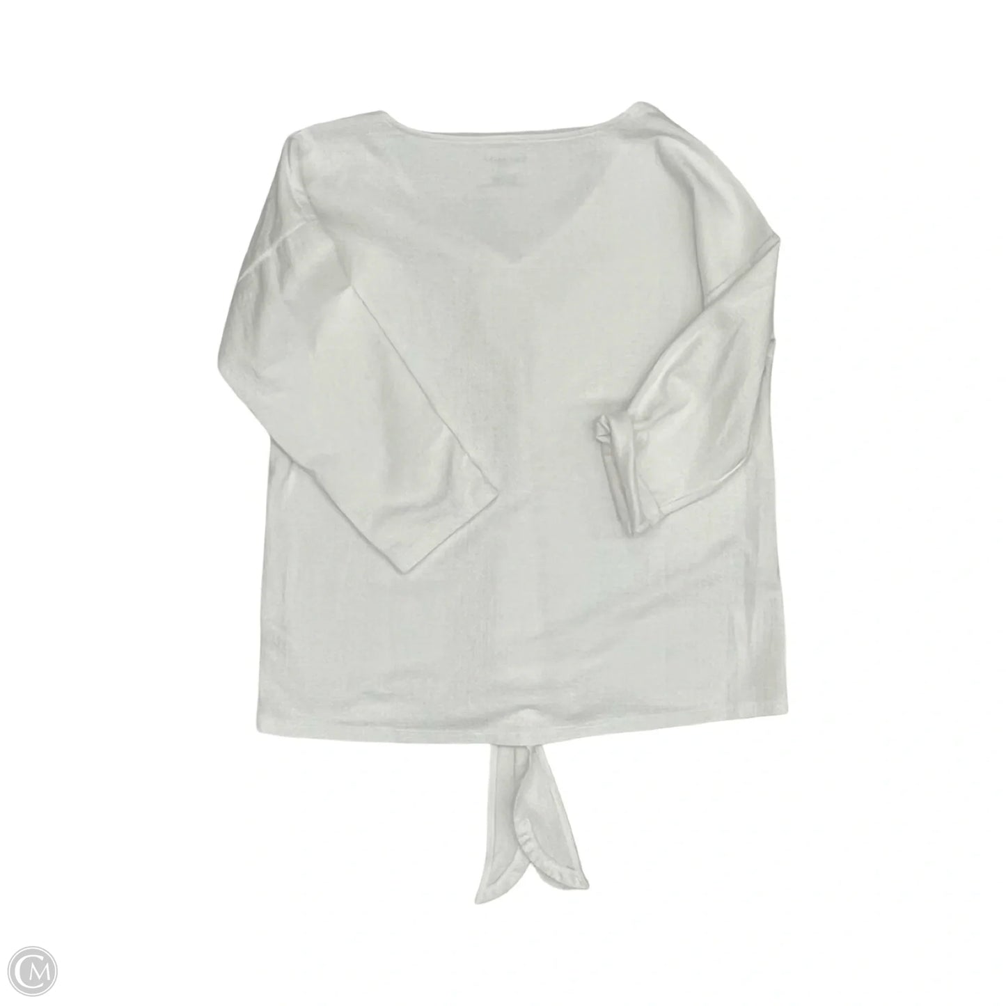 Top 3/4 Sleeve By Talbots In White, Size: L