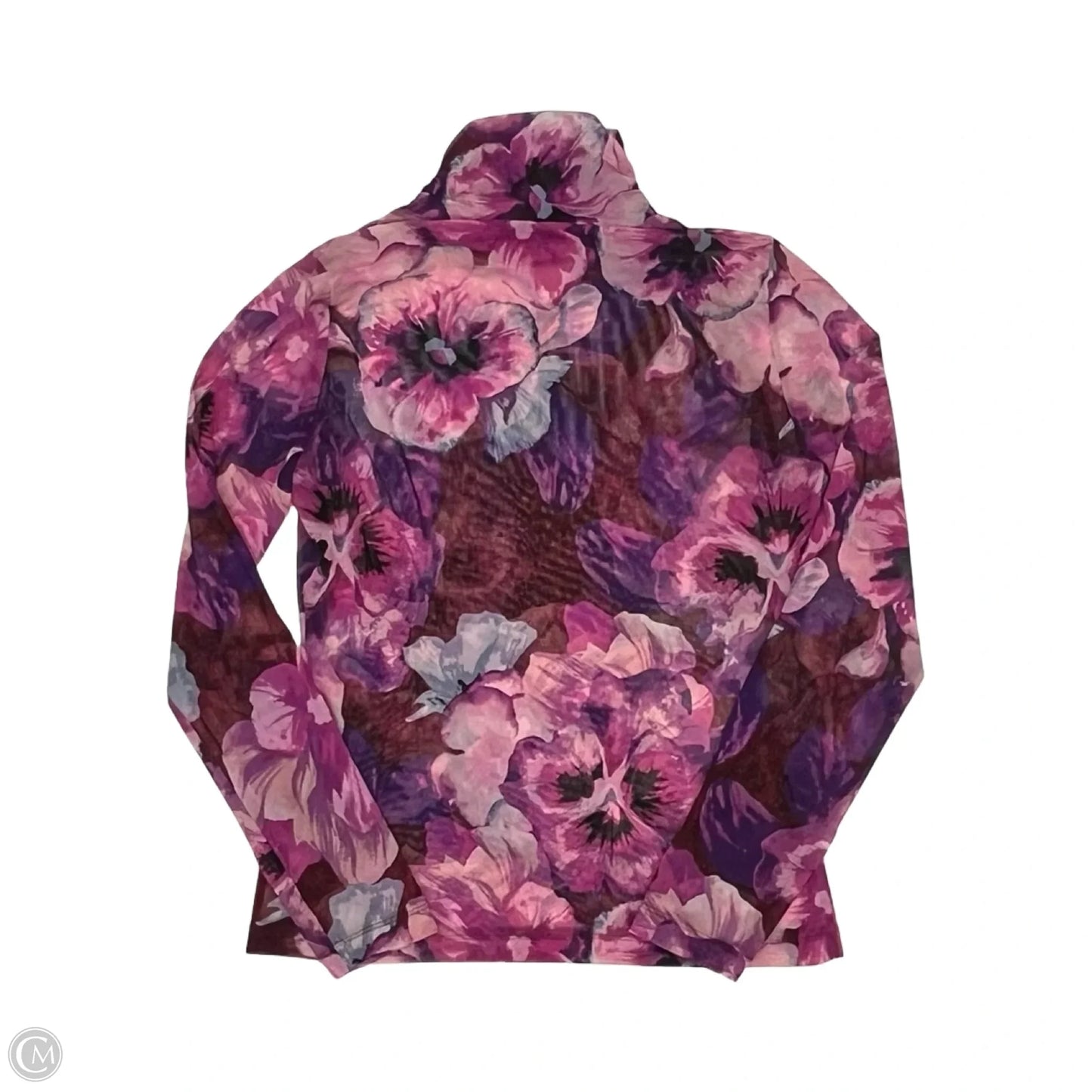 Blouse Long Sleeve By White House Black Market In Floral Print, Size: L