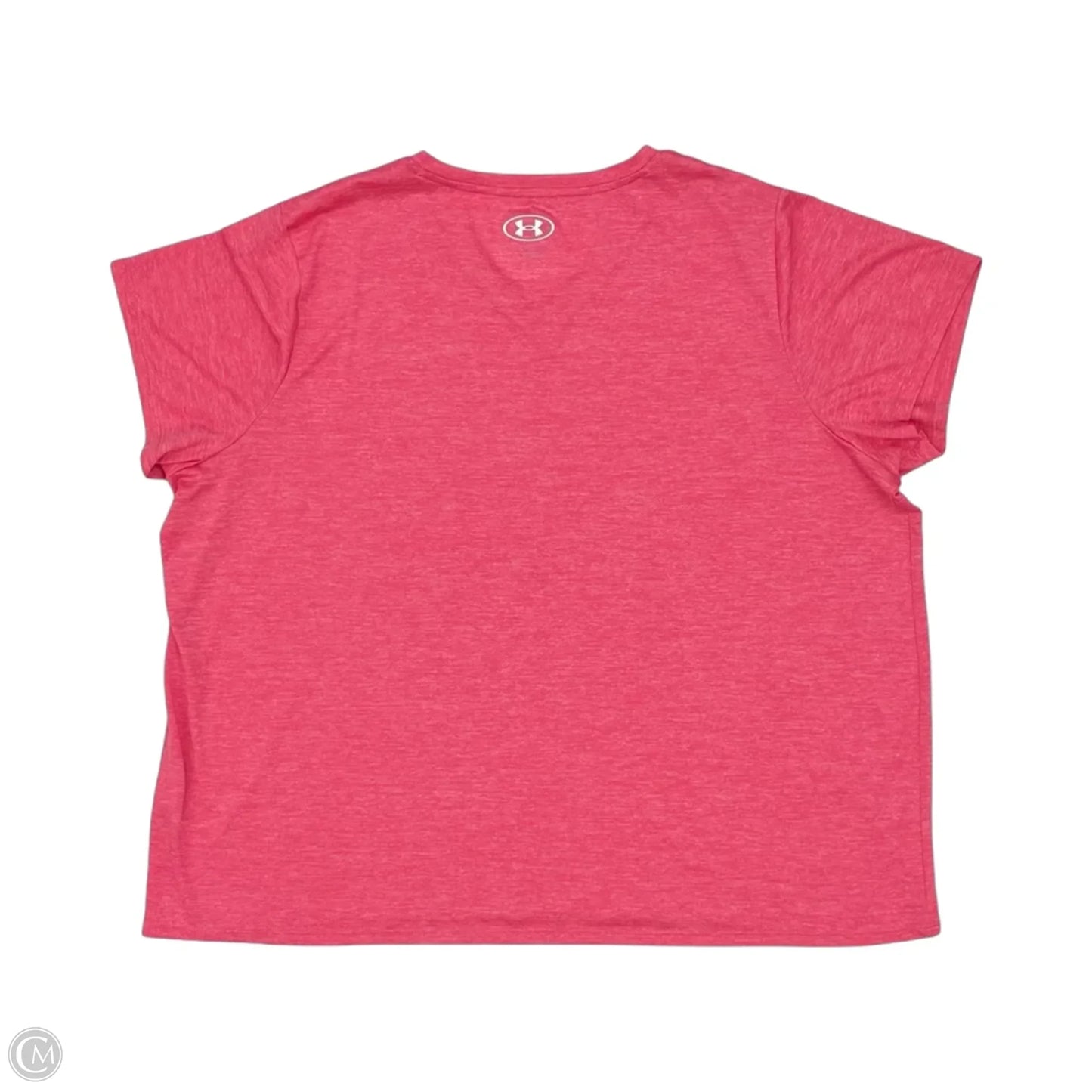 Athletic Top Short Sleeve By Under Armour In Pink, Size: 2x