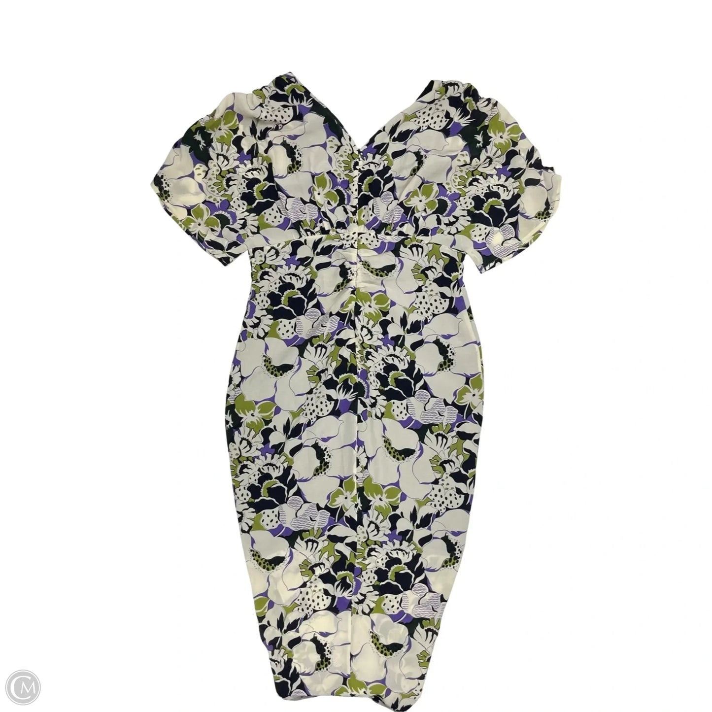 Dress Party Midi By Cma In Green & Purple, Size: 10