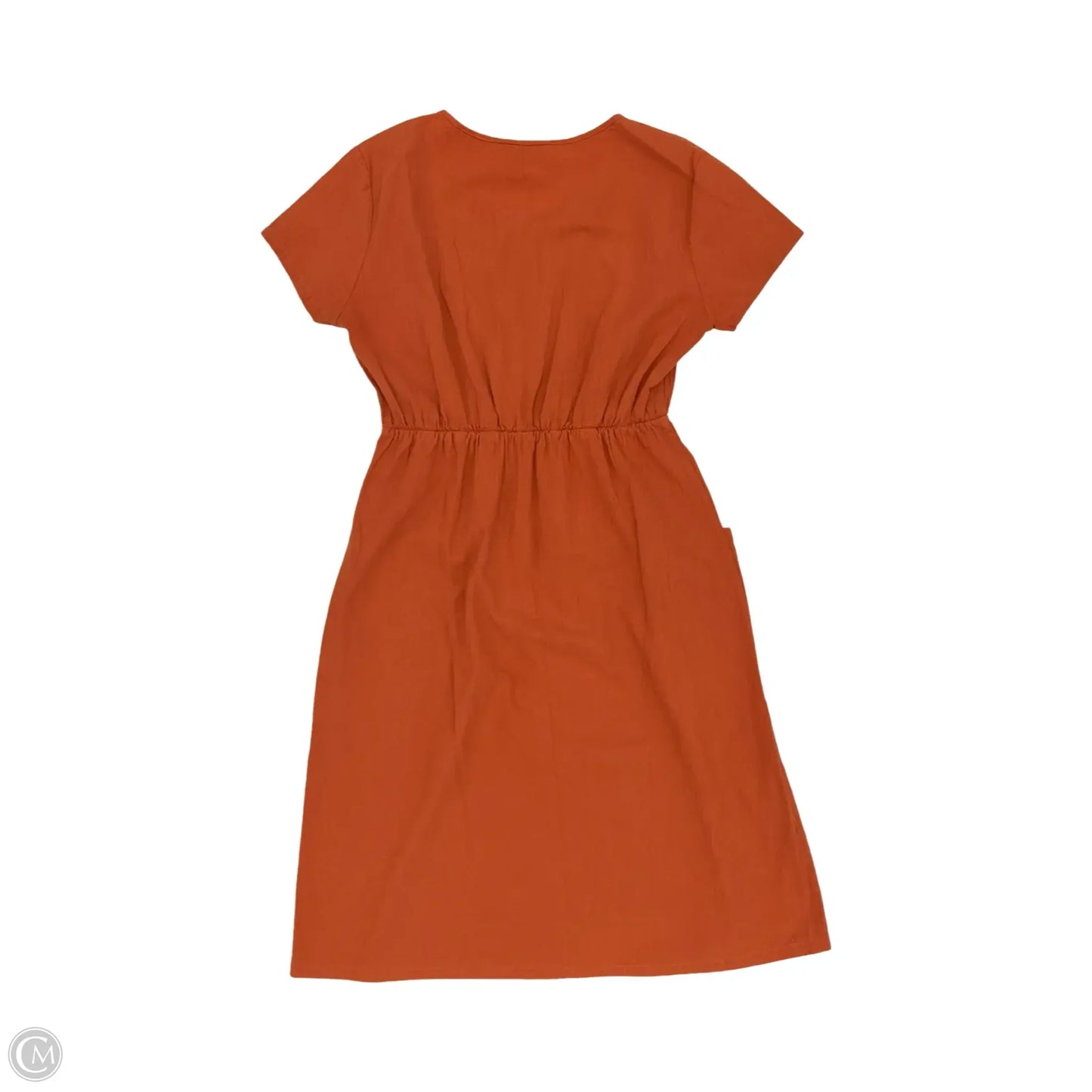 Dress Casual Midi By Cmf In Orange, Size: L
