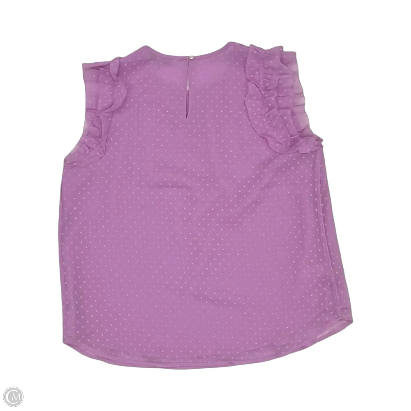Blouse Short Sleeve By Loft In Purple, Size: L