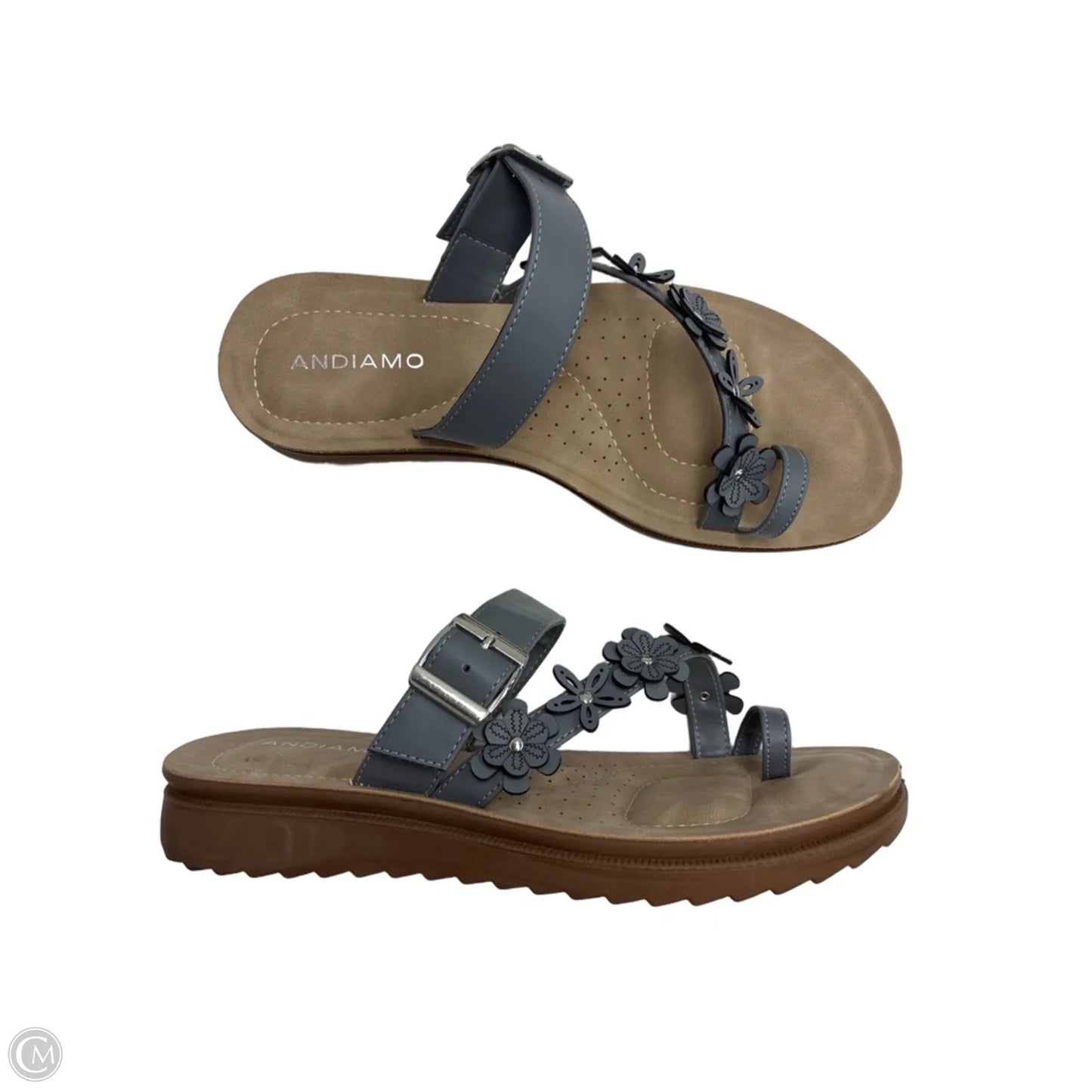 Sandals Flats By Cme In Grey, Size: 9