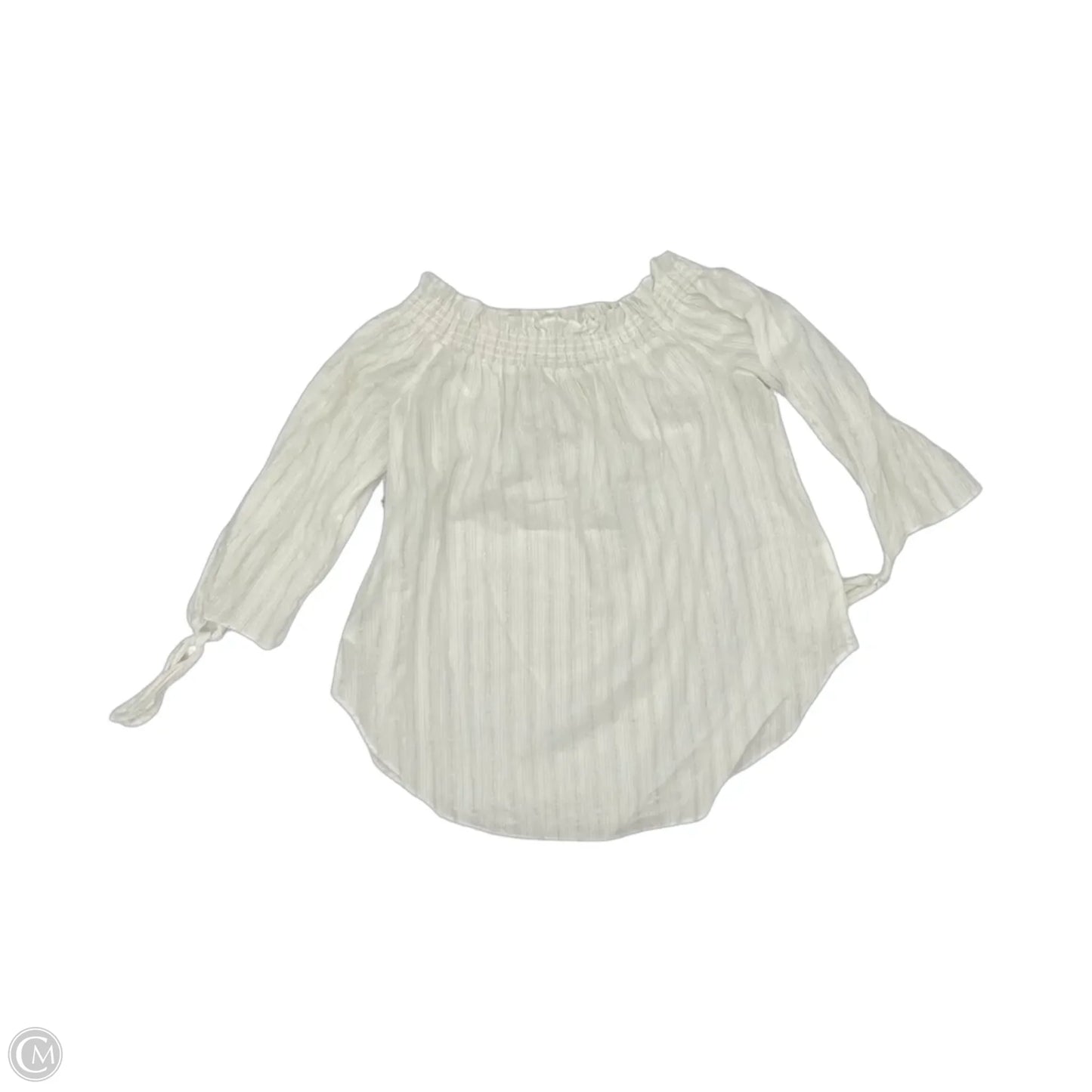 Blouse Designer By Michael Kors In Cream, Size: Xl