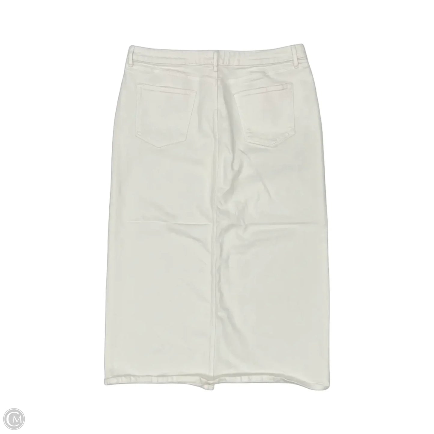 Skirt Midi By Loft In White Denim, Size: 18