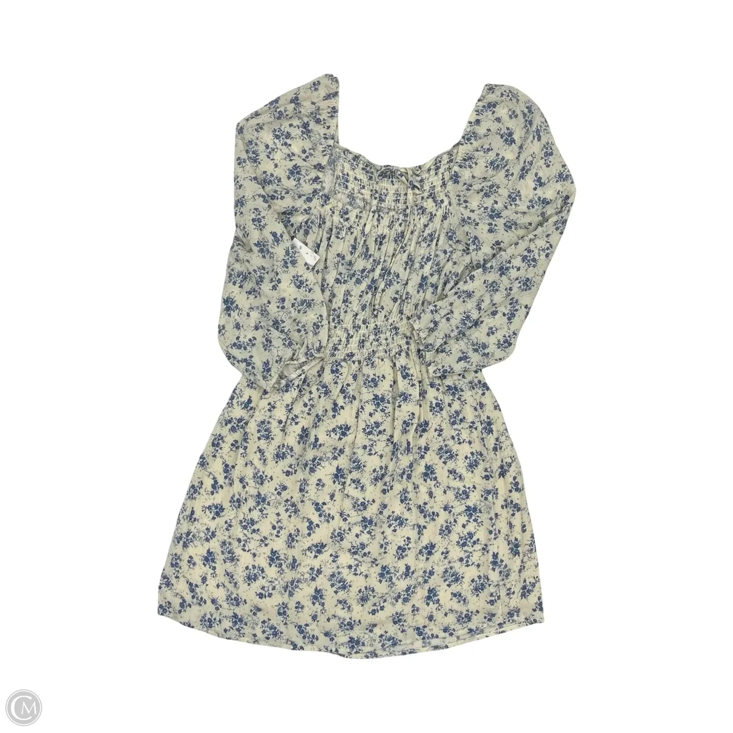 Dress Party Short By Cmf In Blue & Cream, Size: M