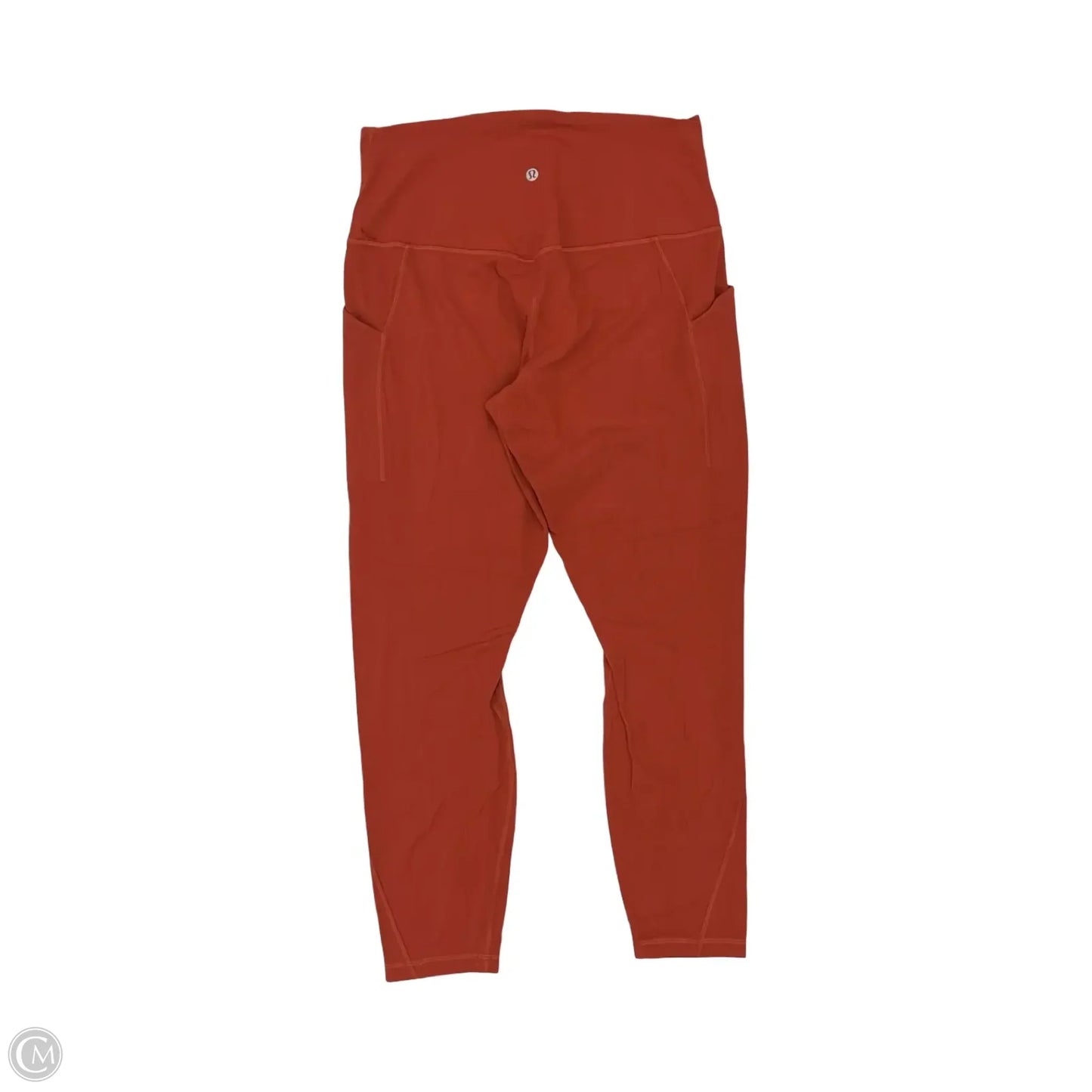 Athletic Leggings By Lululemon In Orange, Size: M