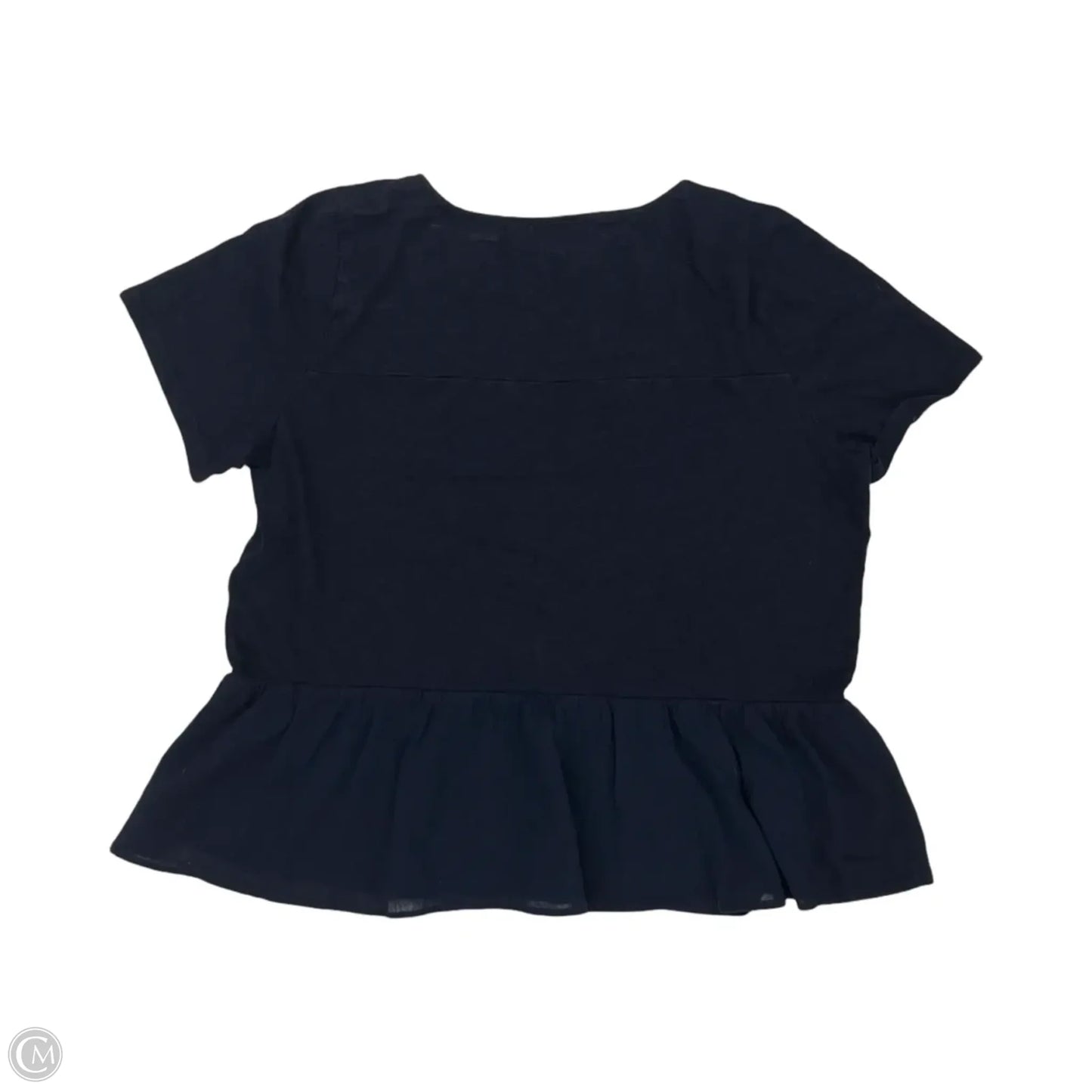 Top Short Sleeve By Talbots In Navy, Size: Xl