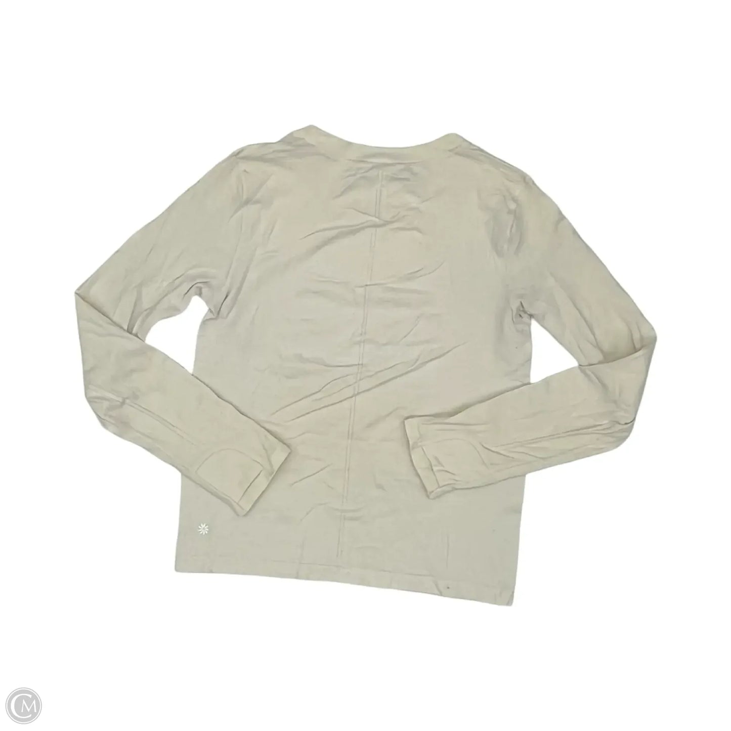 Athletic Top Long Sleeve Crewneck By Athleta In Cream, Size: L