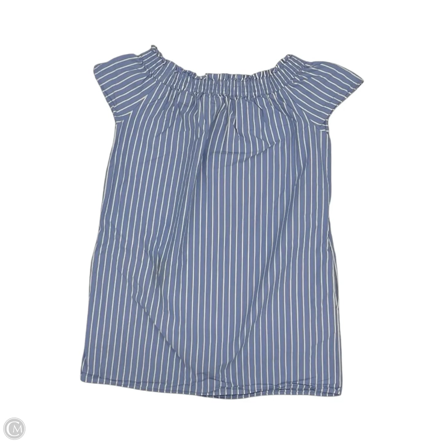 Blouse Short Sleeve By Scotch & Soda In Striped Pattern, Size: M