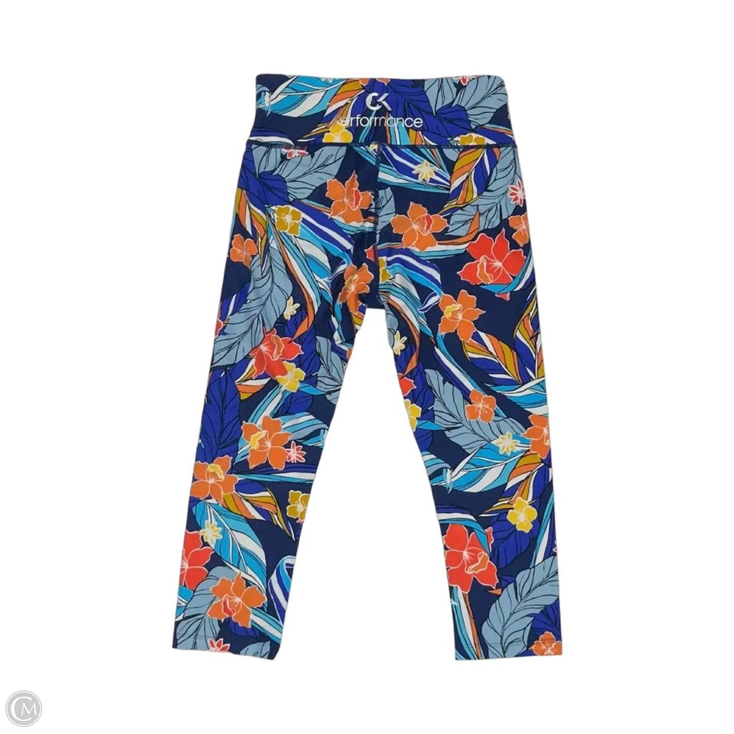 Athletic Leggings Capris By Calvin Klein In Floral Print, Size: S