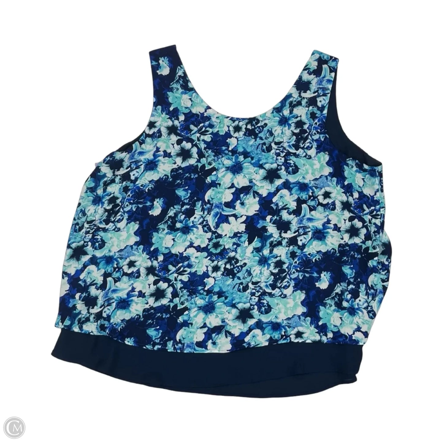 Blouse Sleeveless By Relativity In Blue, Size: 2x