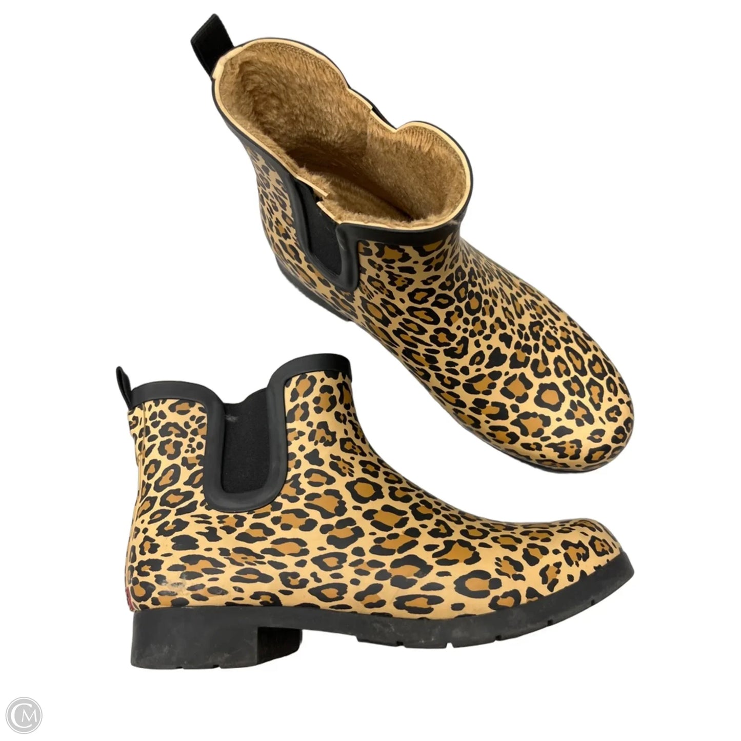 Boots Rain By Clothes Mentor In Leopard Print, Size: 11
