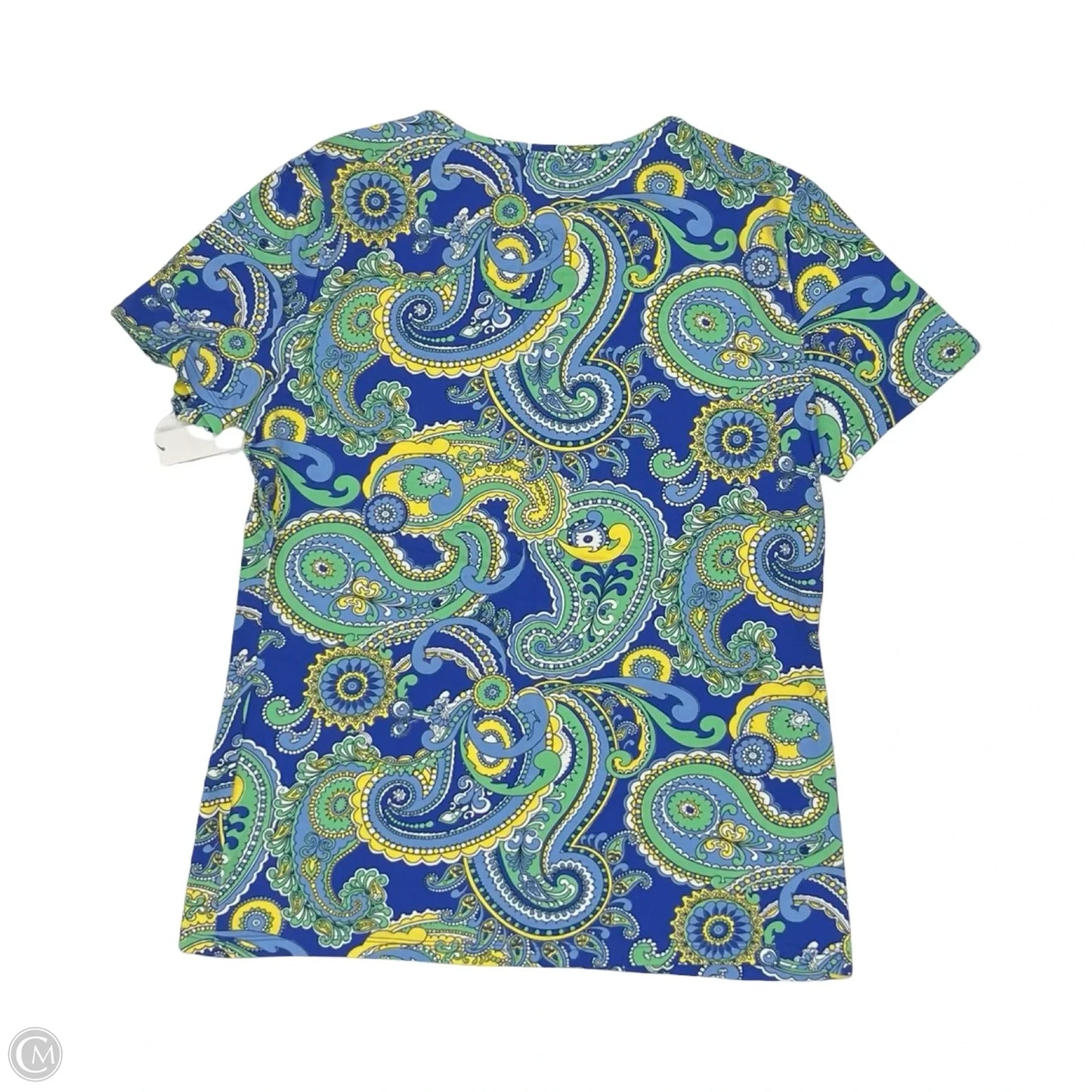 Top Short Sleeve By Talbots In Blue & Green, Size: M
