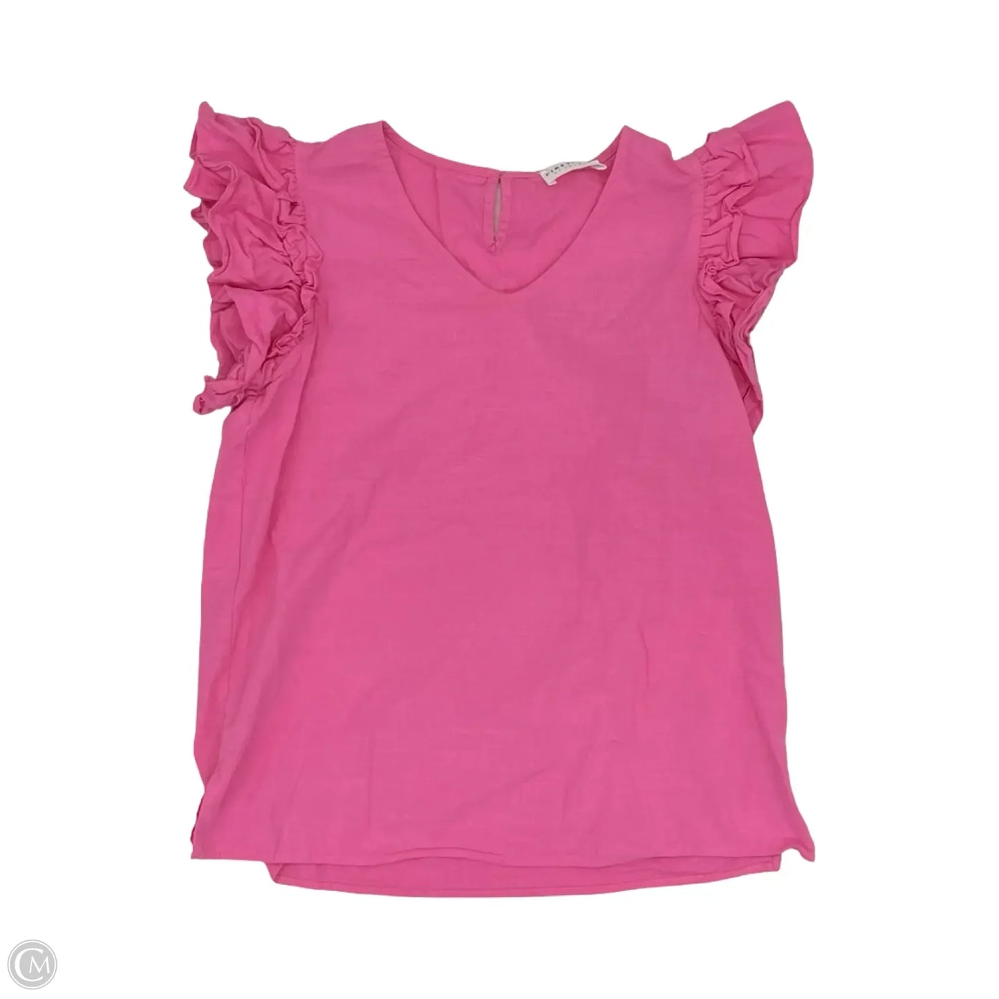 Blouse Short Sleeve By First Love In Pink, Size: S