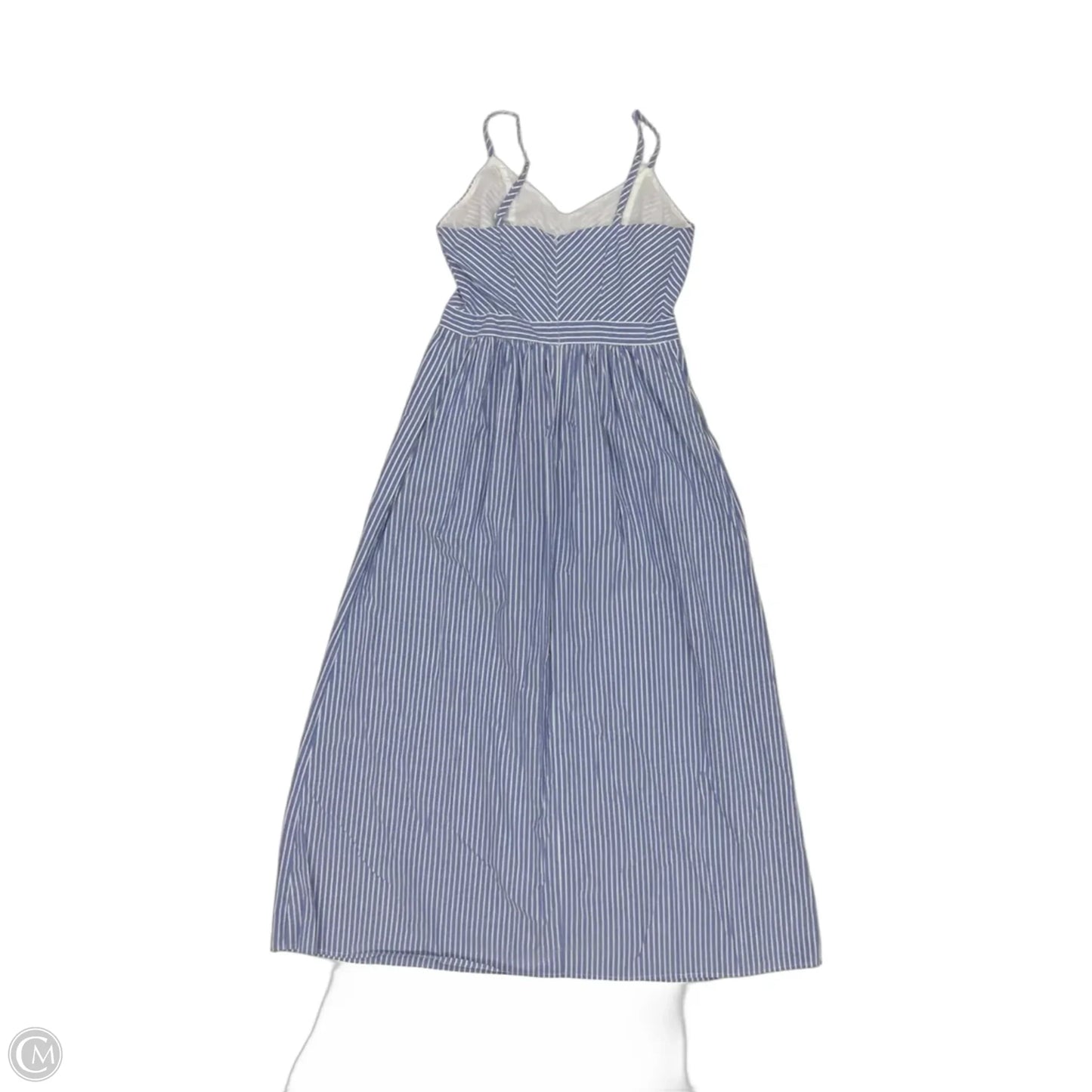 Dress Casual Midi By Loft In Striped Pattern, Size: 0p