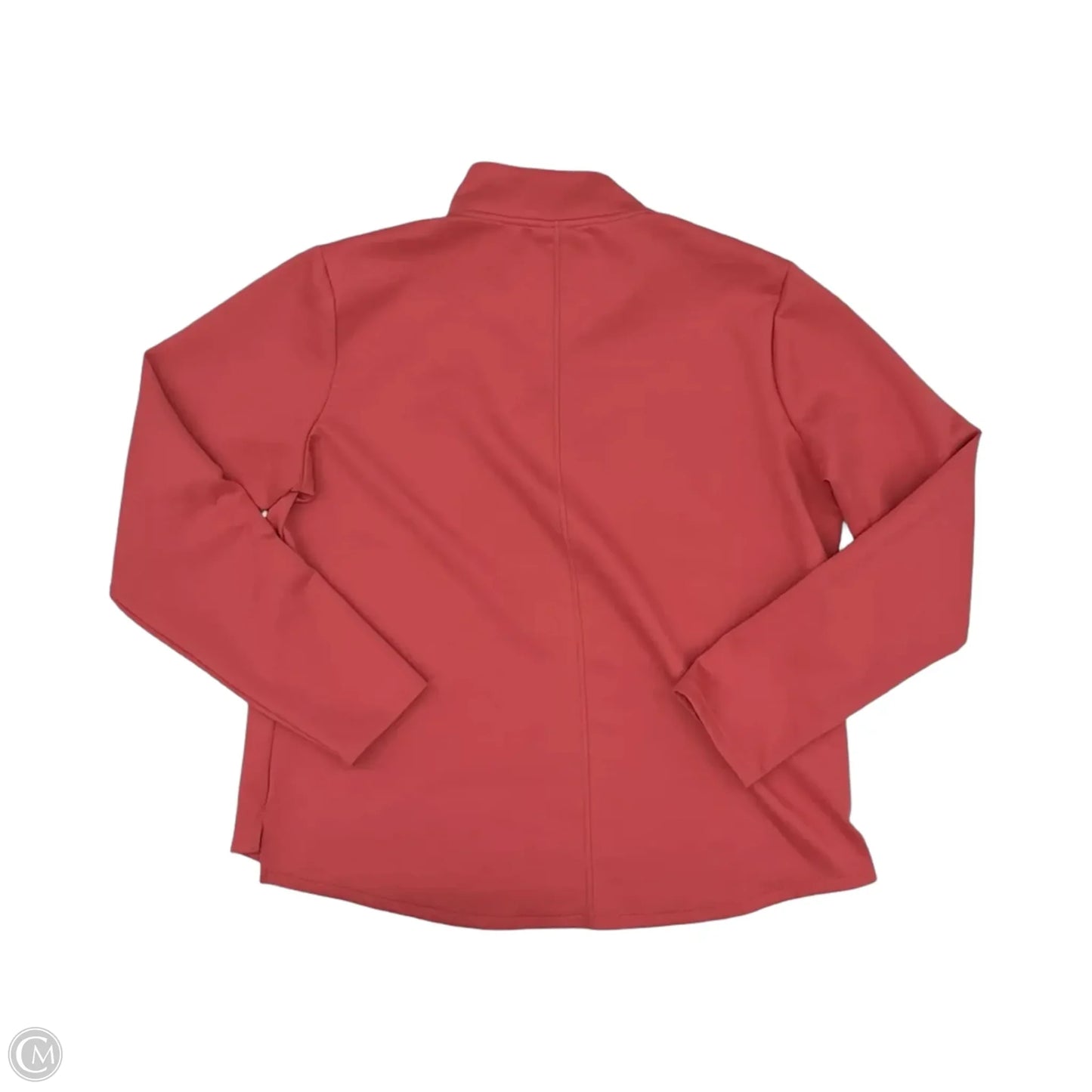 Athletic Top Long Sleeve Collar By Nike In Orange, Size: Xl