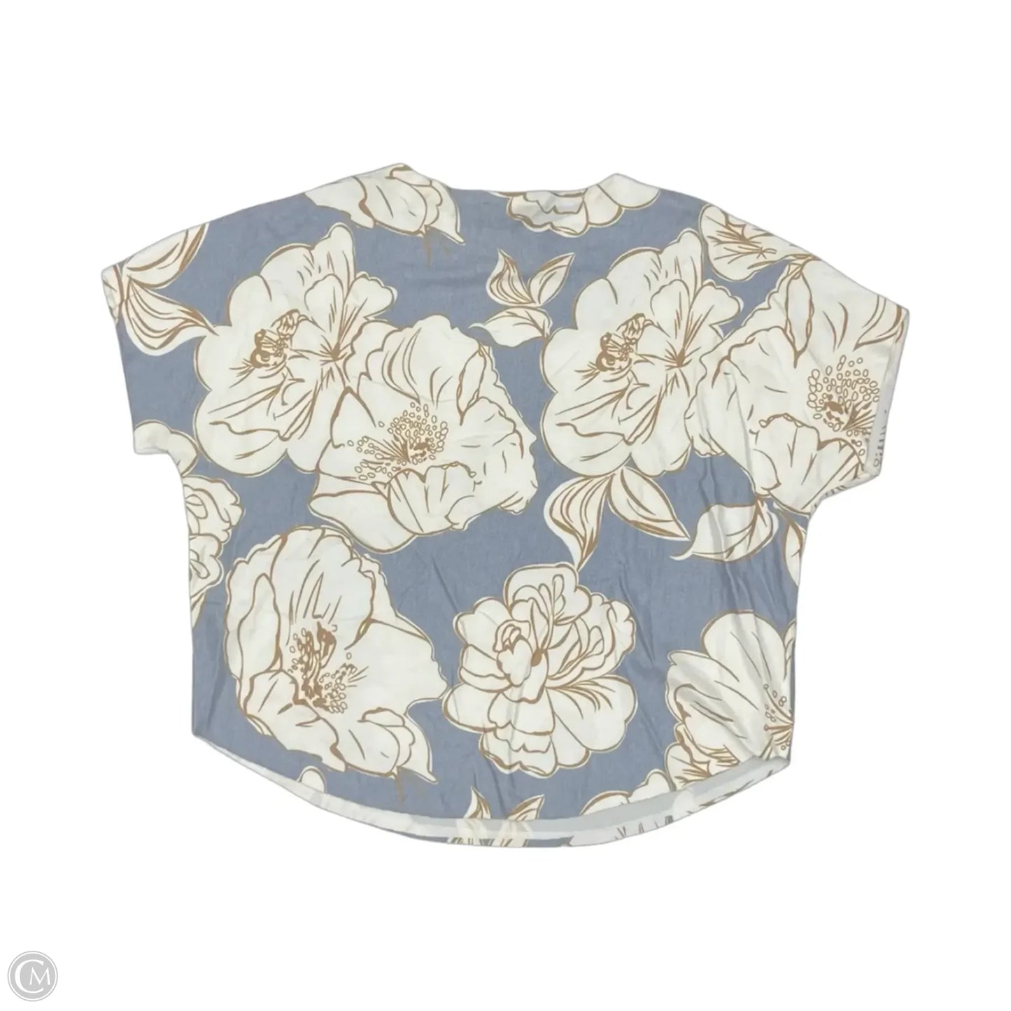 Top Short Sleeve By Sioni In Floral Print, Size: 1x