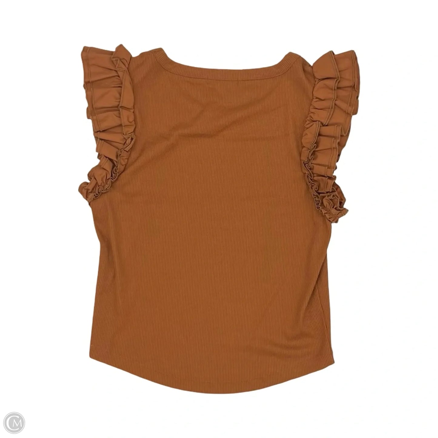 Blouse Short Sleeve By Steve Madden In Brown, Size: L